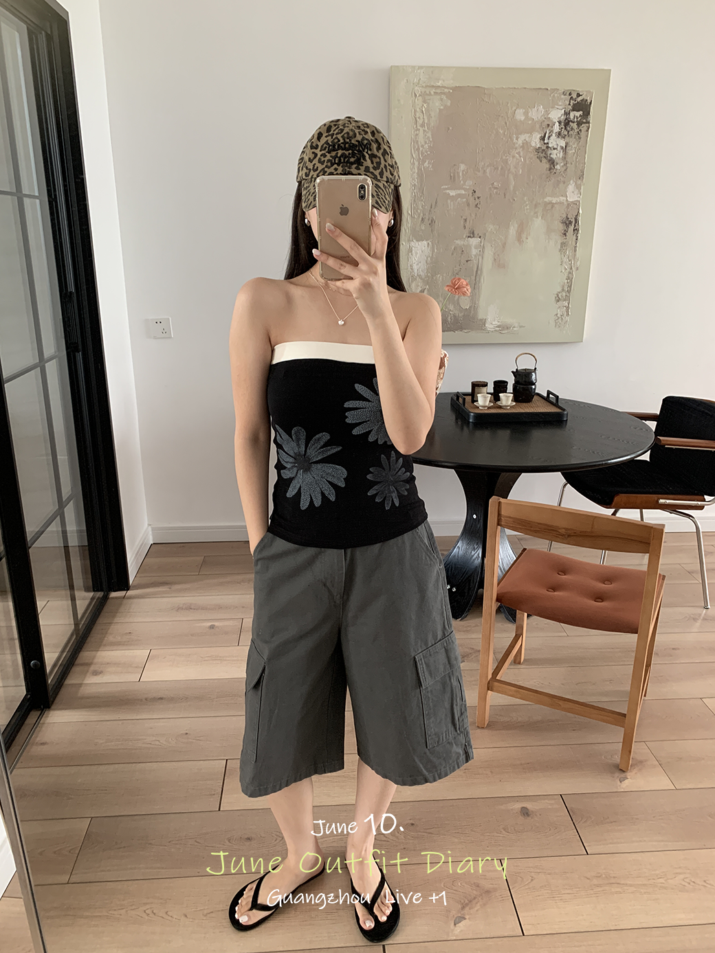 (K01)時髦花花平口上衣-2色