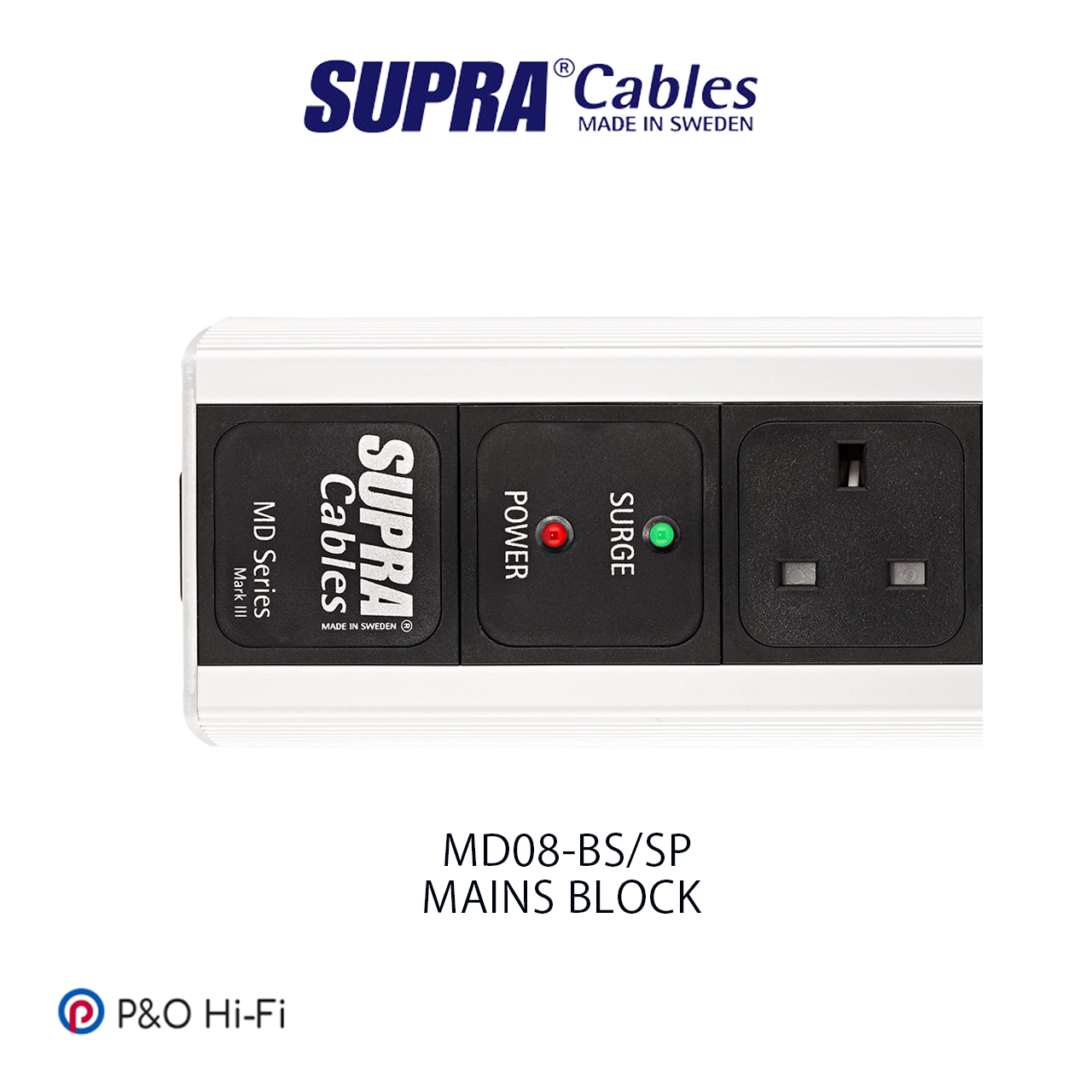 Supra MD08-BS/SP 高級屏蔽電源拖板