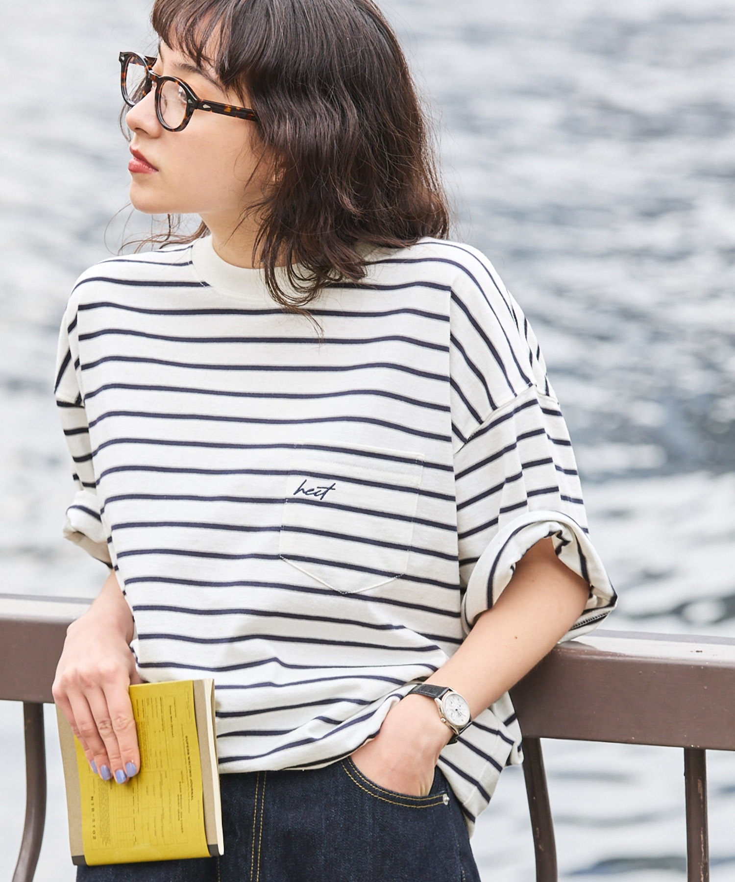#預購 HECT 26SS 定番款 City Boy 美式寬鬆落肩 口袋刺繡條紋短踢 六色