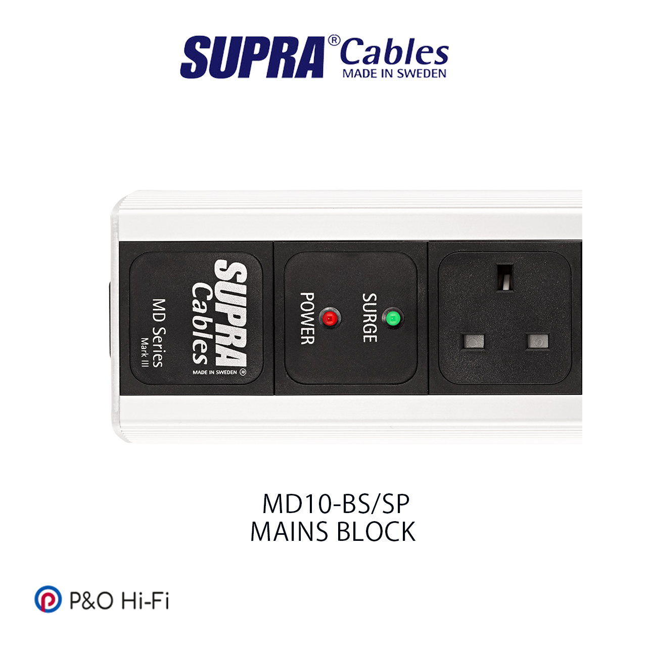 Supra MD10-BS/SP 高級屏蔽電源拖板