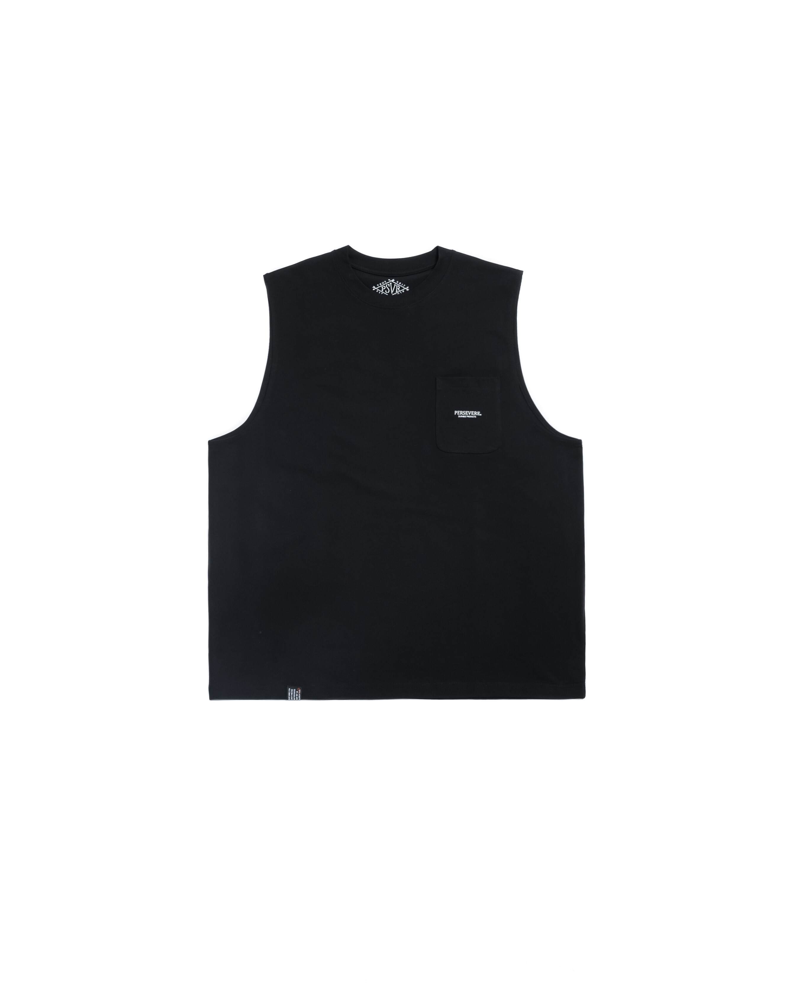 PERSEVERE WIDE-SHOULDER POCKET TANK TOP 口袋寬肩背心