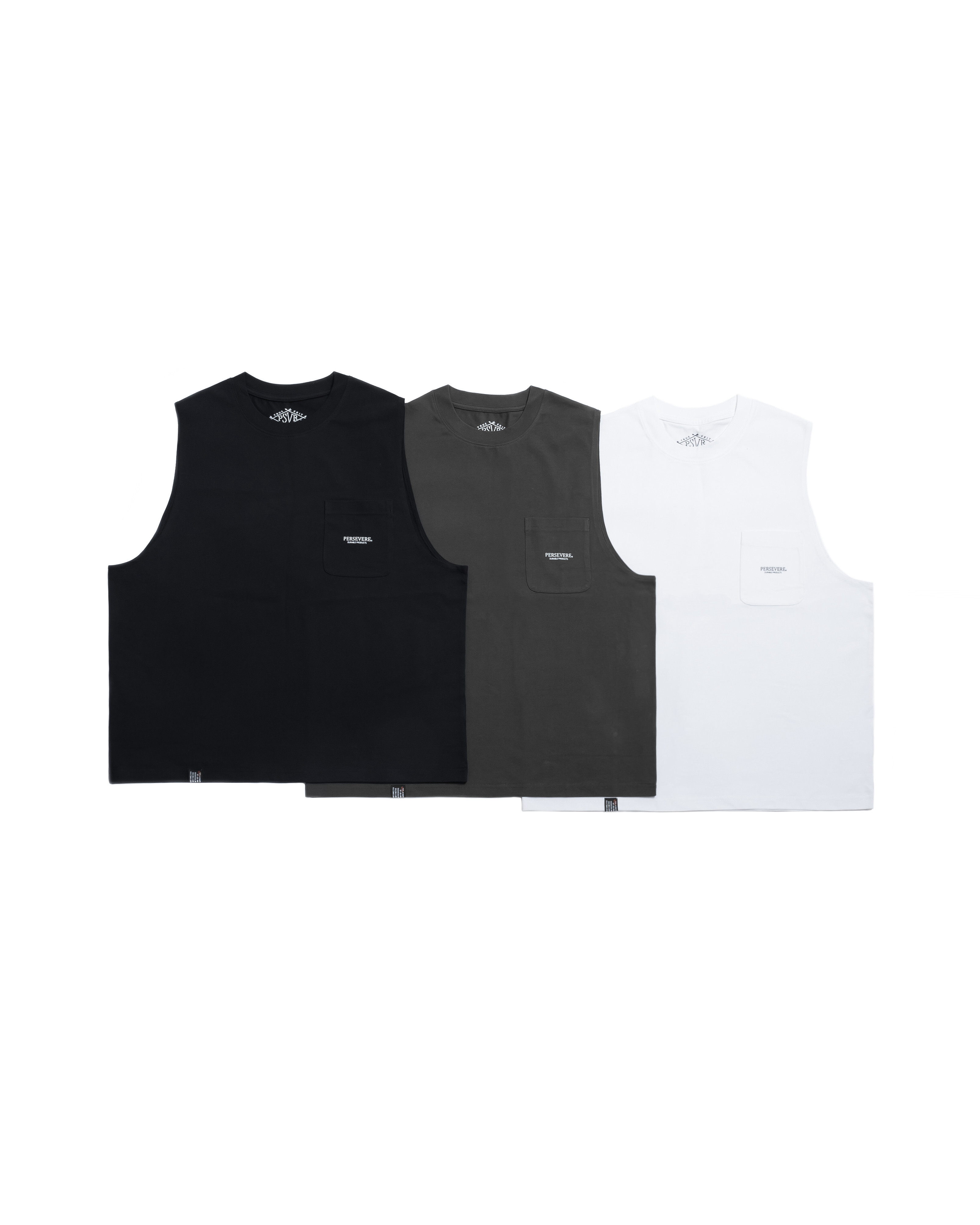 PERSEVERE WIDE-SHOULDER POCKET TANK TOP 口袋寬肩背心