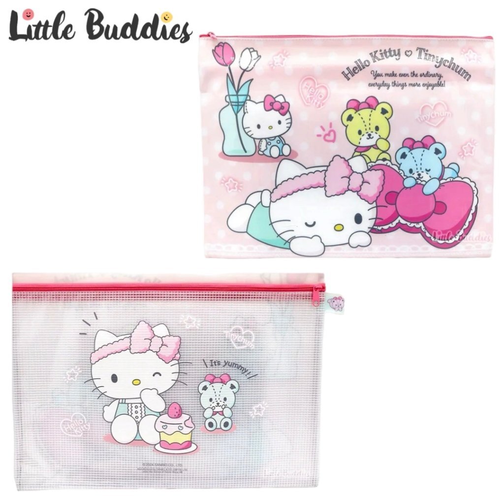 Sanrio A4雙層拉鏈文件袋 功課袋