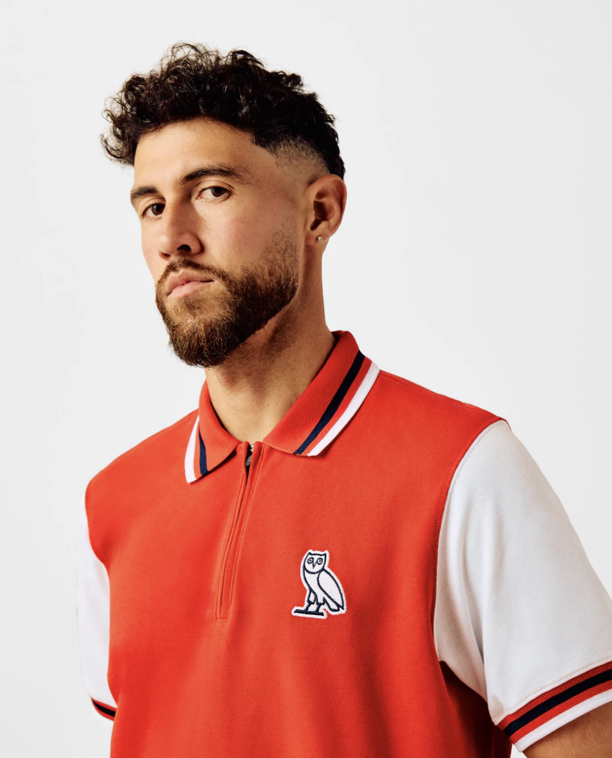 OVO GOLF 1/4拉鍊短袖 Polo (RED)