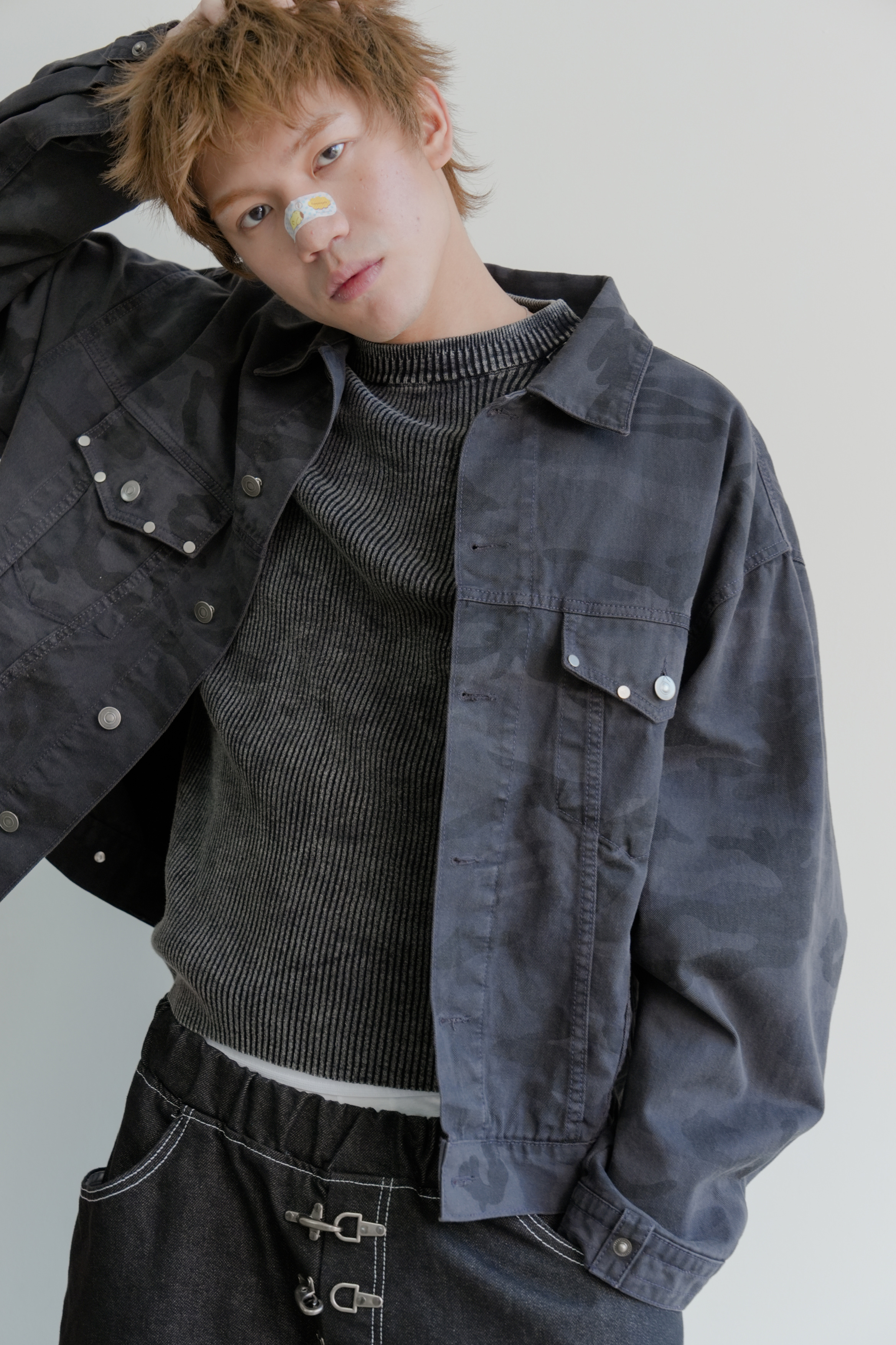 camo stud jacket #外套