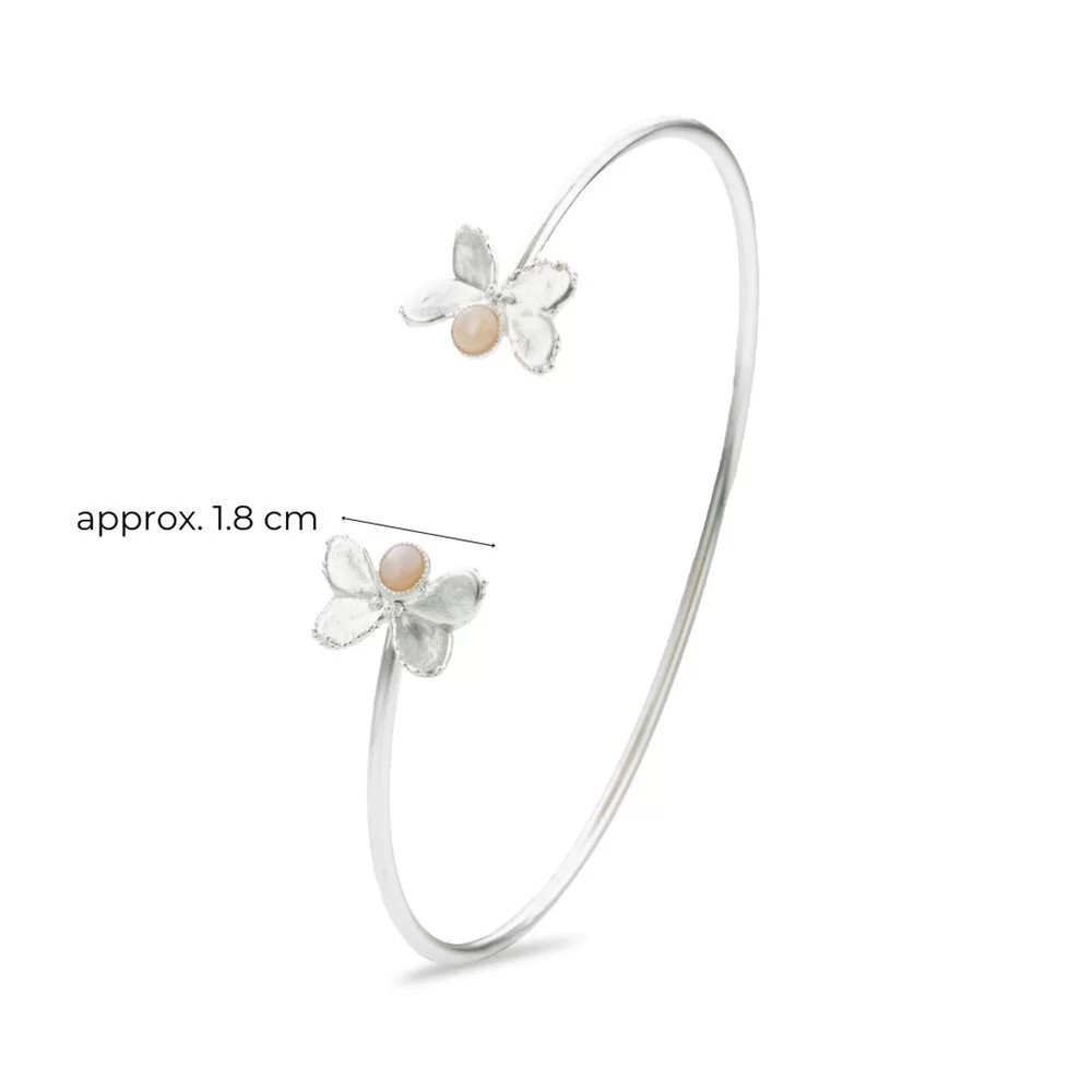 1TA0530-512 [THALLO] Pnoe 三葉草手鍊迷你款，附柔性線，純銀 #s389b (EU)