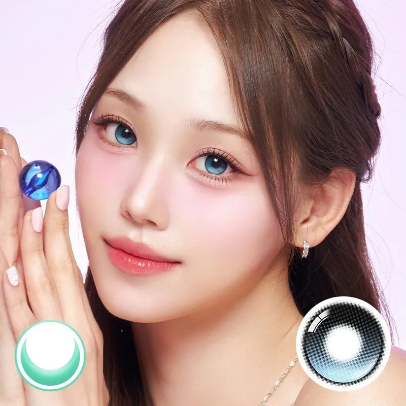 [散光] Lenbling Custom 1 Month Bizel Blue Marin 散光彩妝隱形眼鏡｜每盒2片