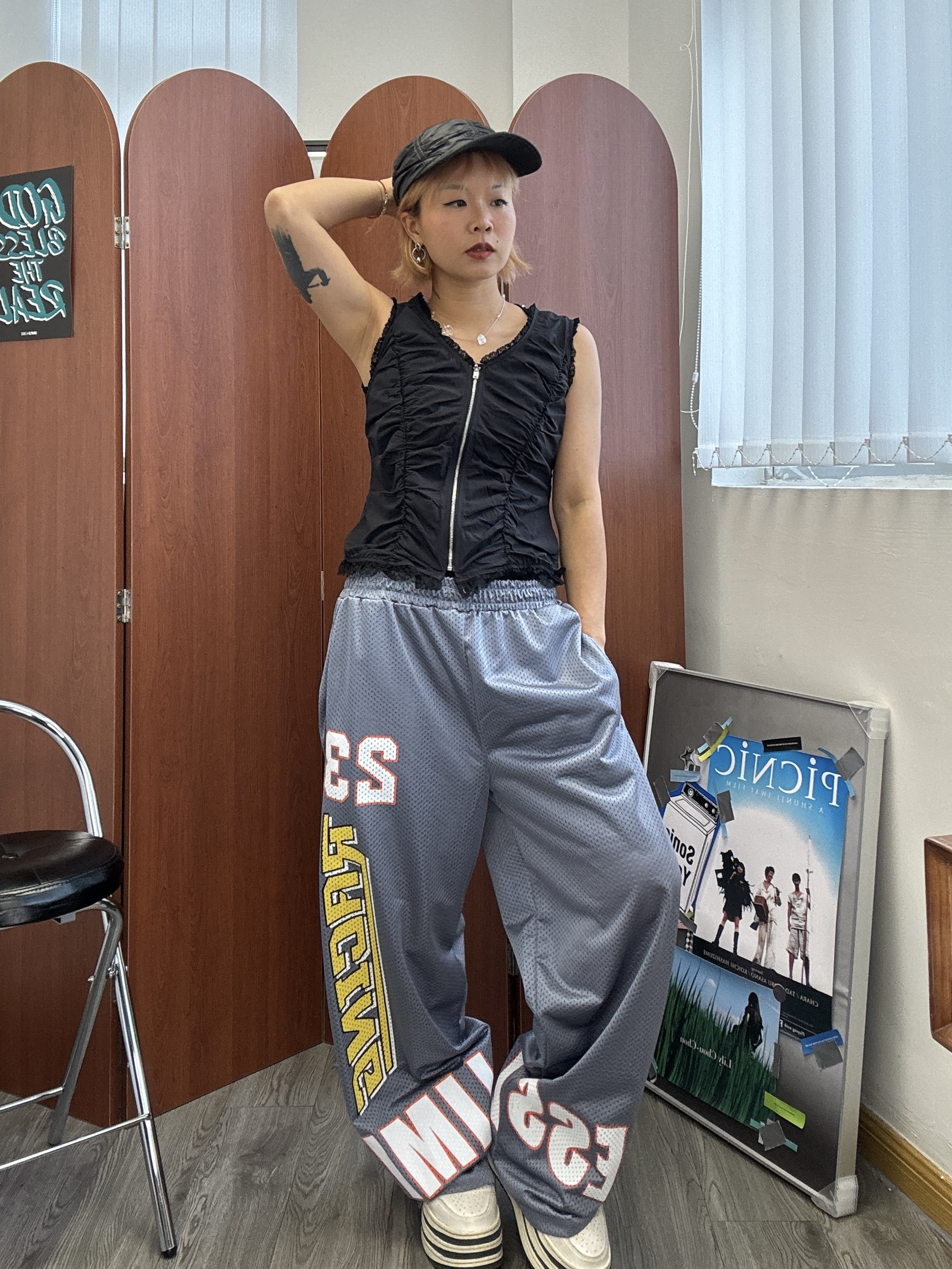 Lace邊仔褶褶背心