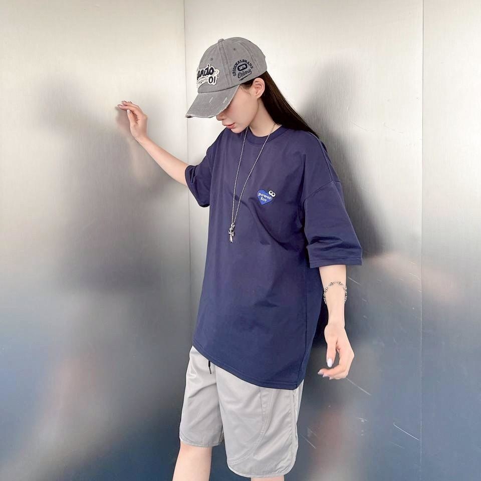 電繡愛心眼睛短T 81220