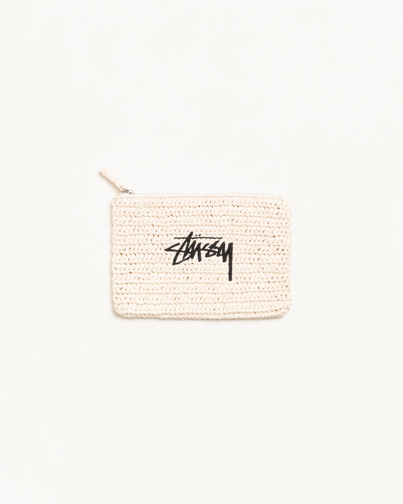 2026SS STUSSY RAFFIA ZIP POUCH 編織 零錢包 卡片夾 卡夾 卡包 現貨 134271