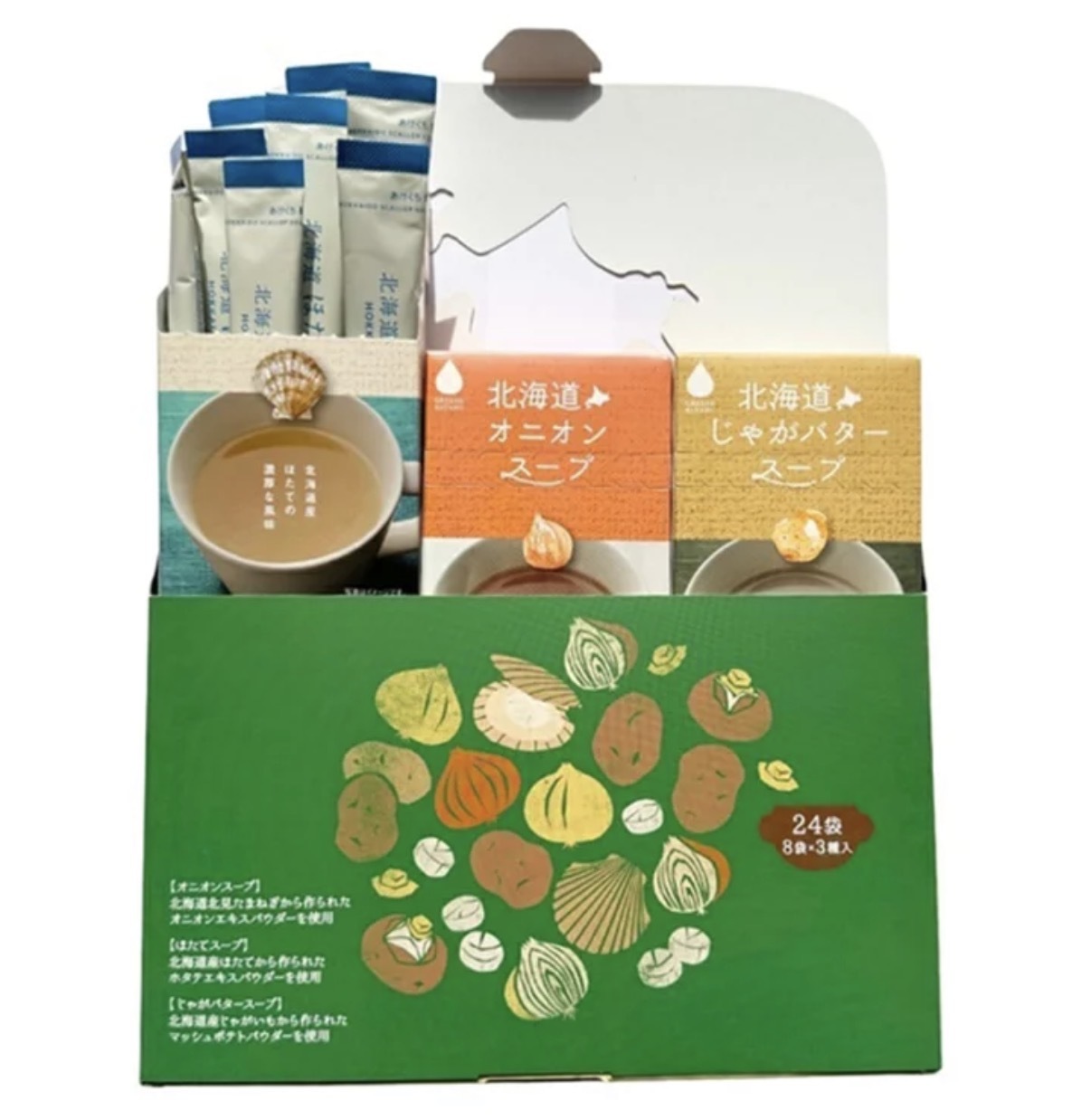 【北海道限定】JP 三種即沖湯套裝 24袋入 1033 TK260610