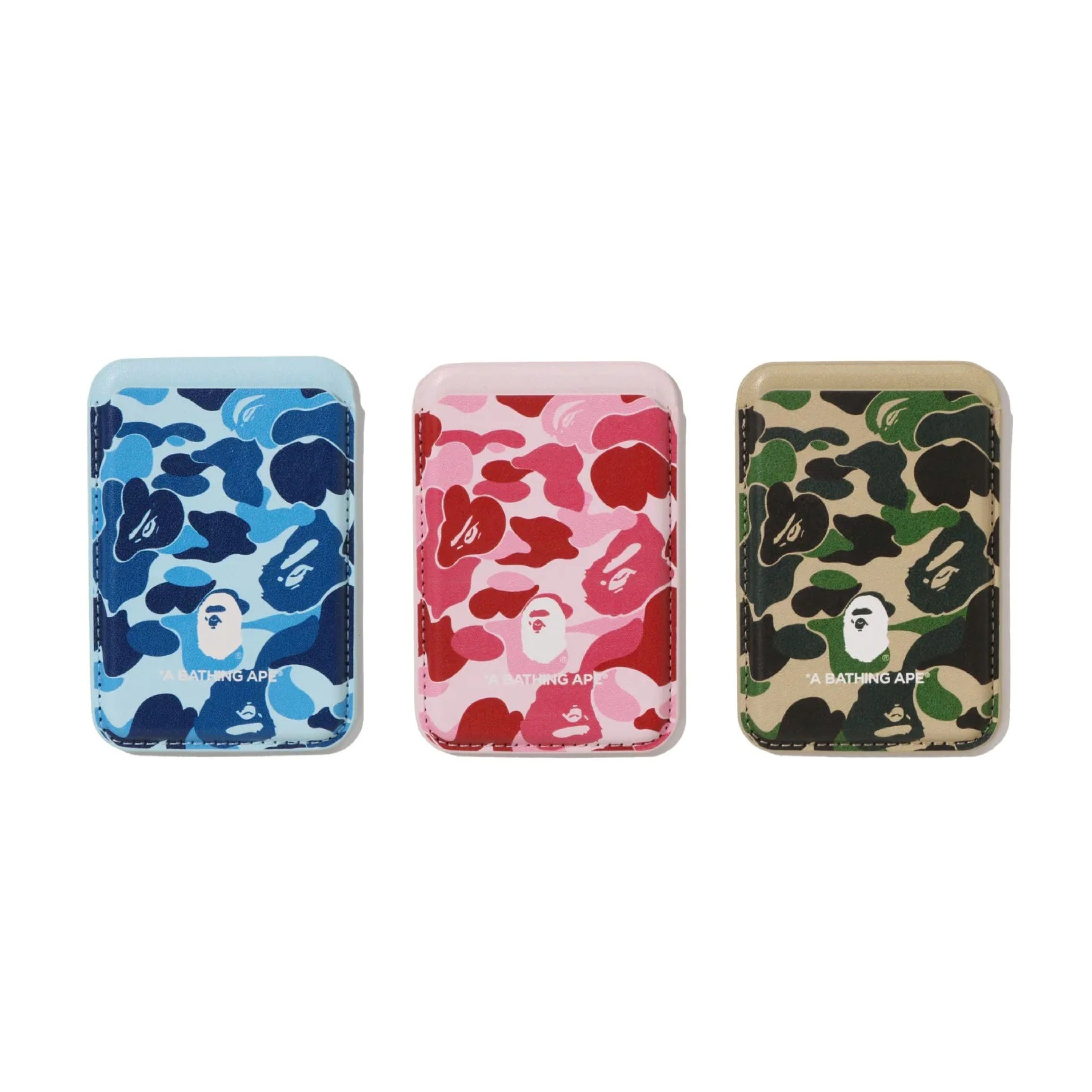 2026SS A BATHING APE BAPE ABC CAMO MAGNET CARD CASE MOBILE 卡夾 磁吸 迷彩 3色 現貨 1M20182007