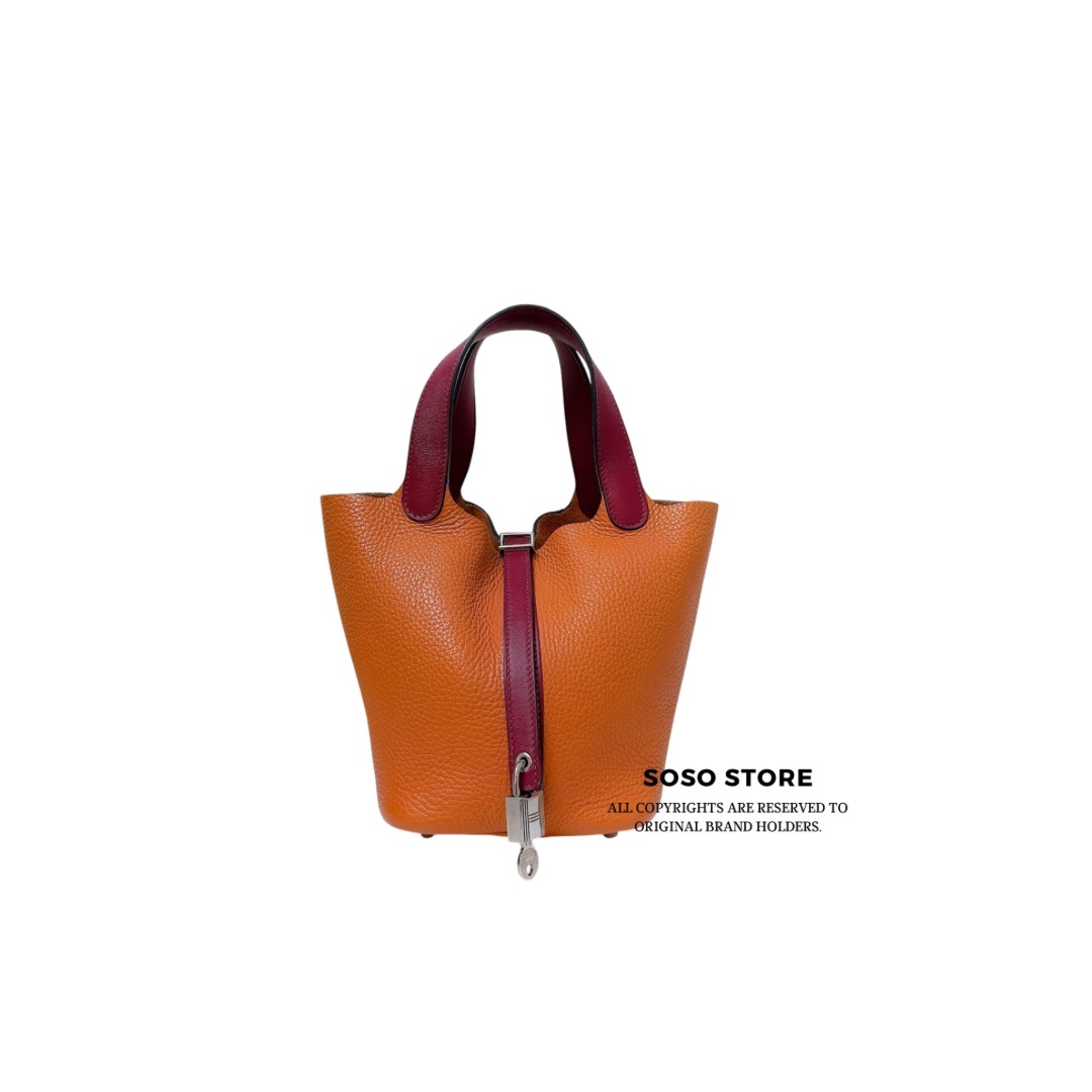 Hermes Picotin Lock 18 - Hermes Orange / SHW