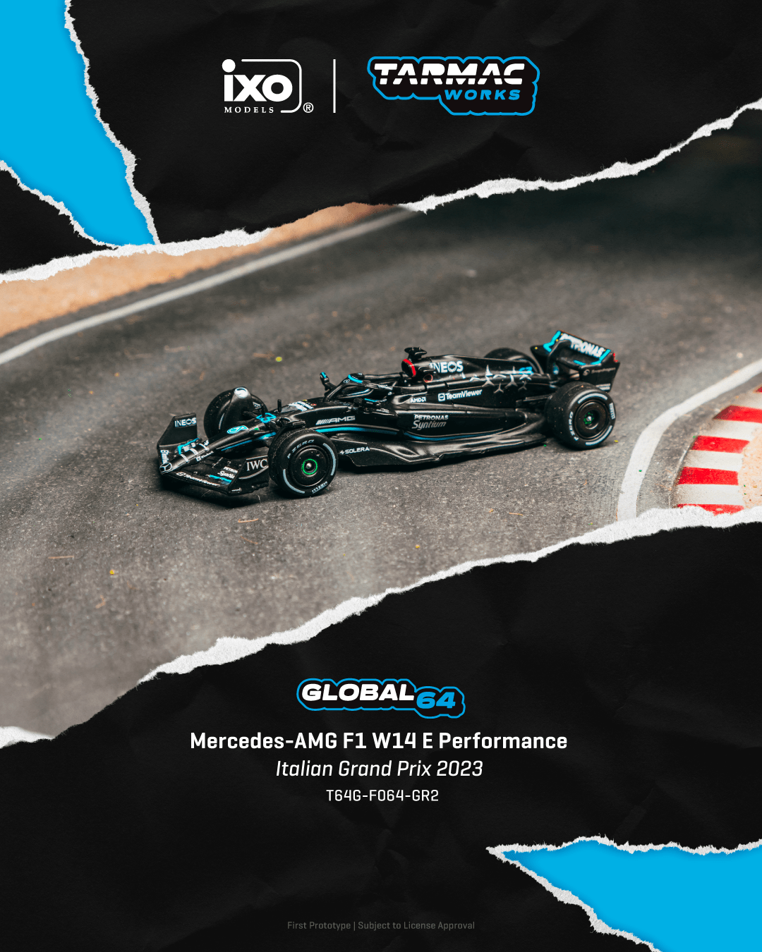 Tarmac Works Mercedes-AMG F1 W14 E Performance 義大利站 2023 George Russell