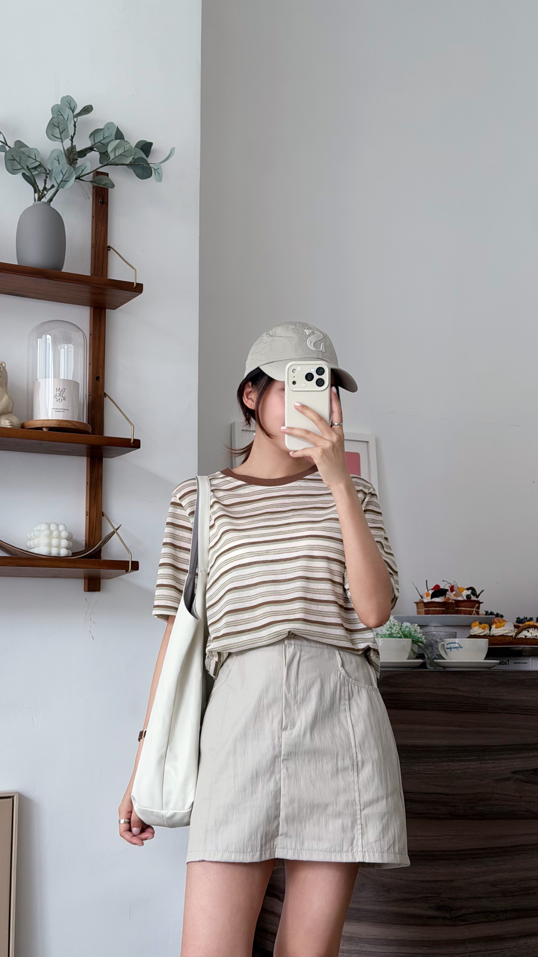 KR582 復古撞色橫間TEE-2色