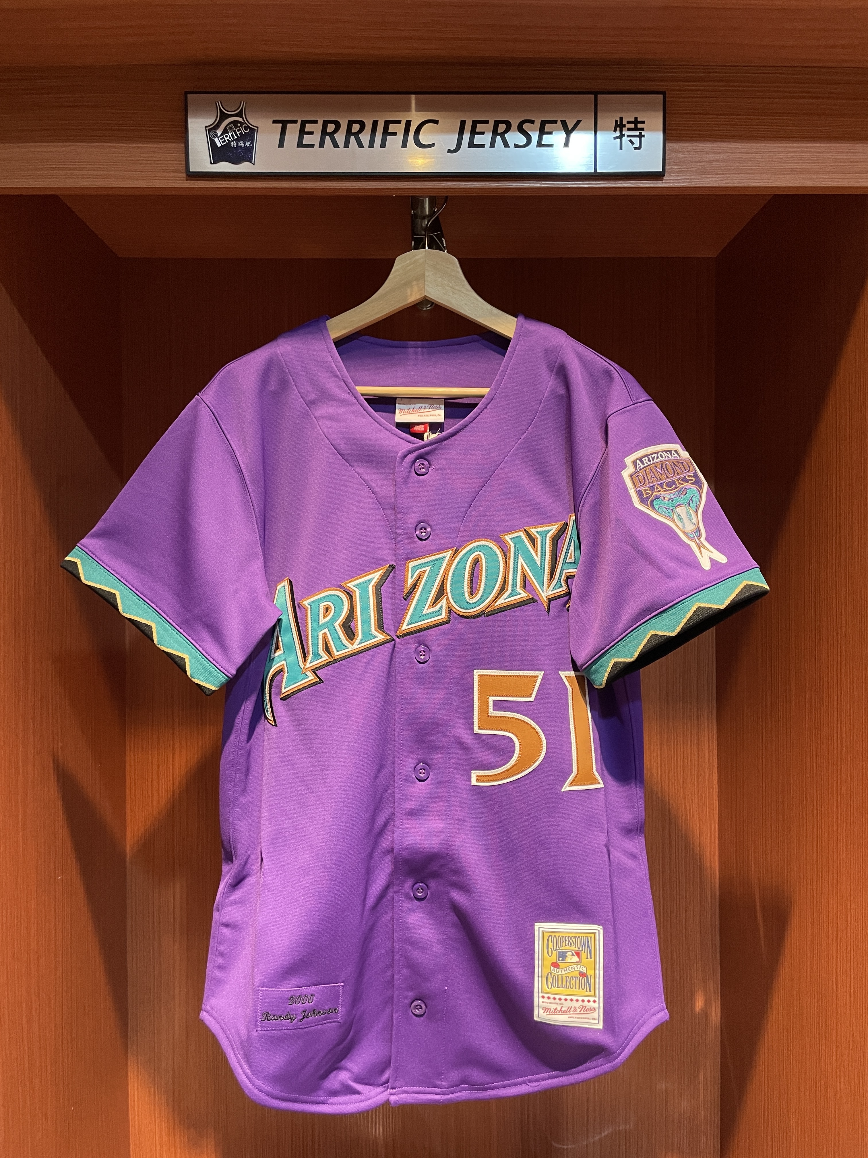 MLB球衣 Randy Johnson 亞利桑那響尾蛇紫 2000 M&N Authentic Player Name Jersey 球員版 電繡 全新