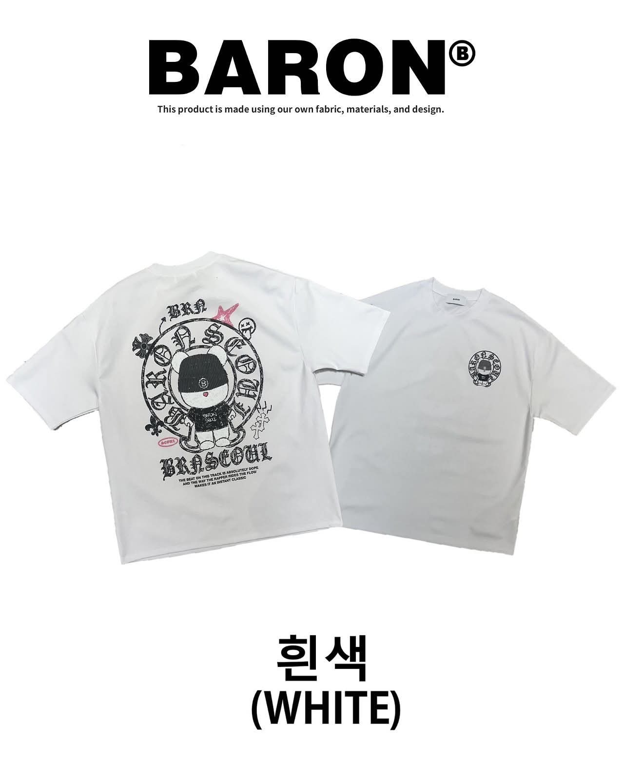 英文字圖案短袖Tee BARON-263T