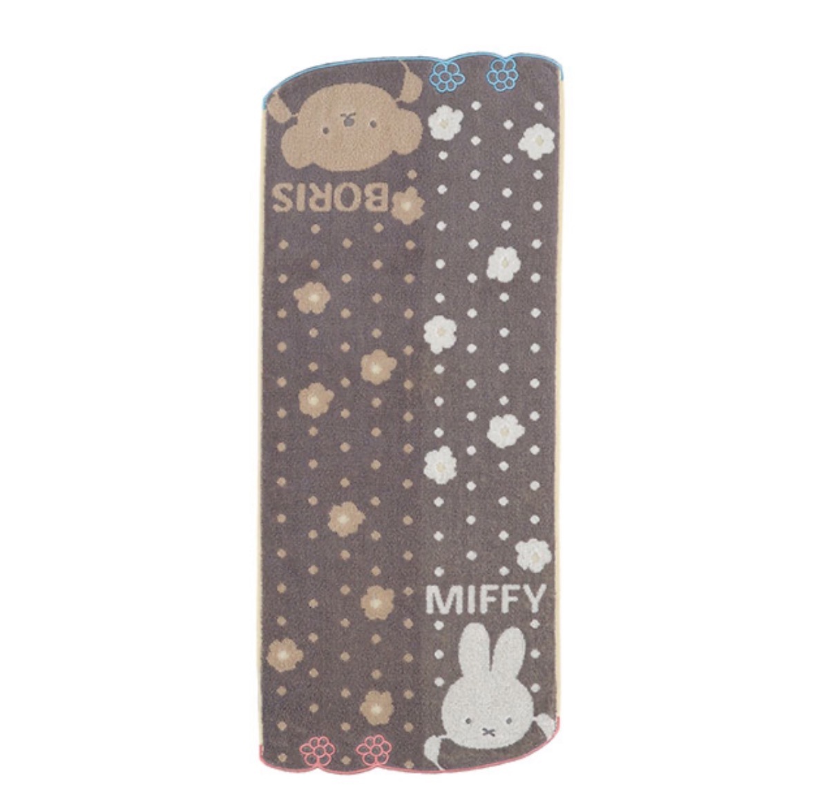 JP Miffy 刺繡 超柔軟吸水長毛巾 灰色波點花花 防臭抗菌 9038 TK260610