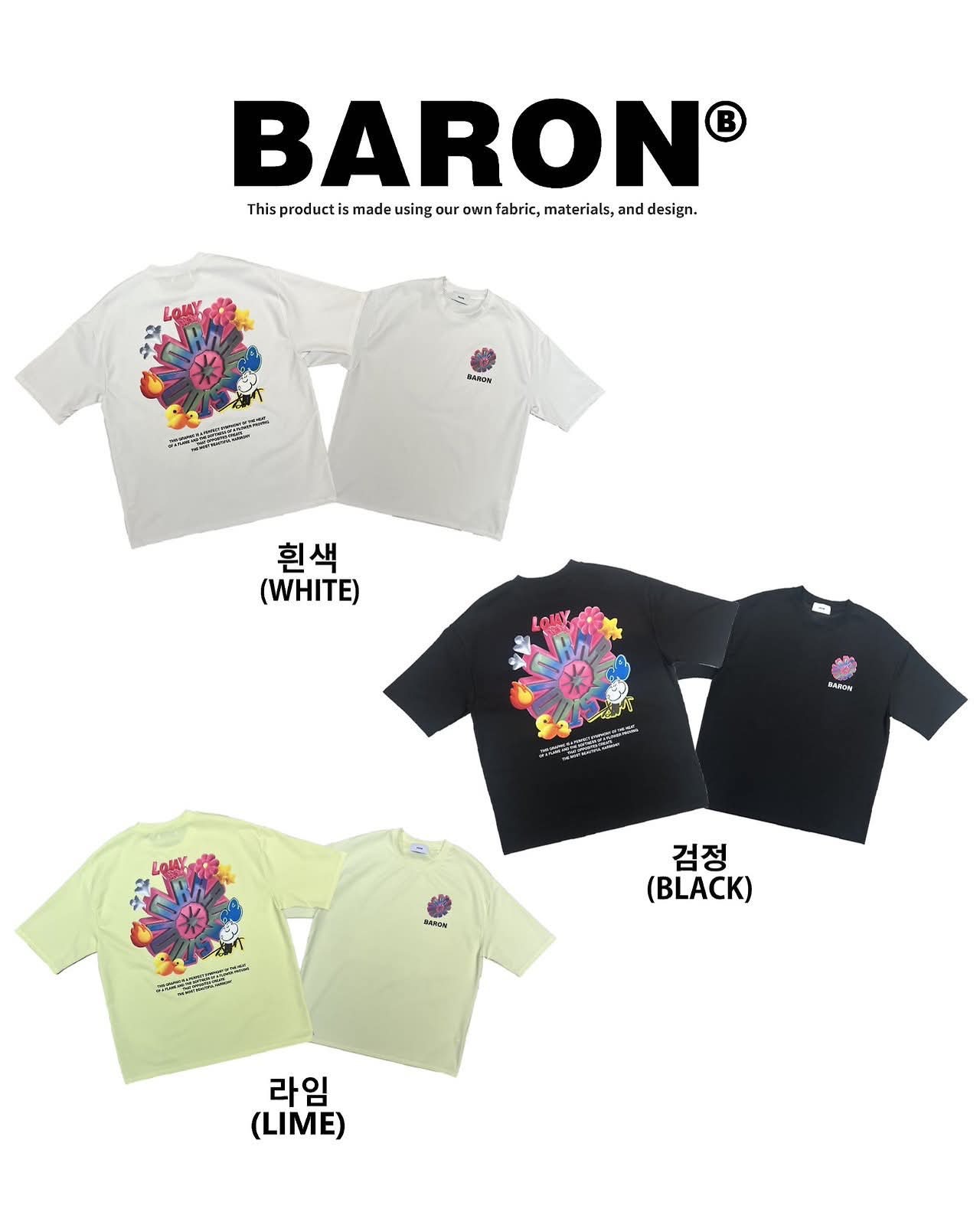 英文字圖案短袖Tee BARON-270T