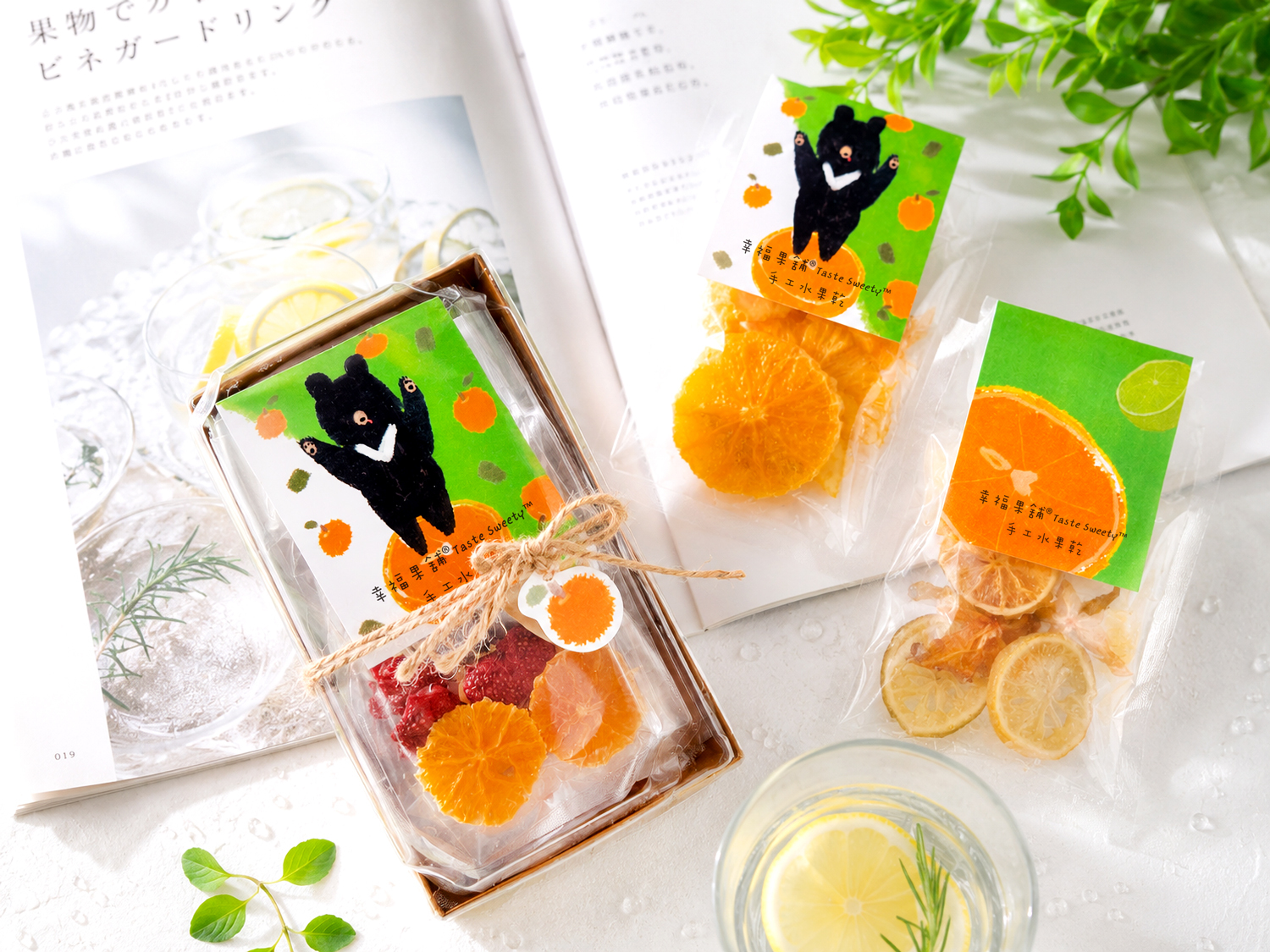 柑橘熊水果乾冷泡飲果乾水沖泡包攜帶盒(3入/5入)