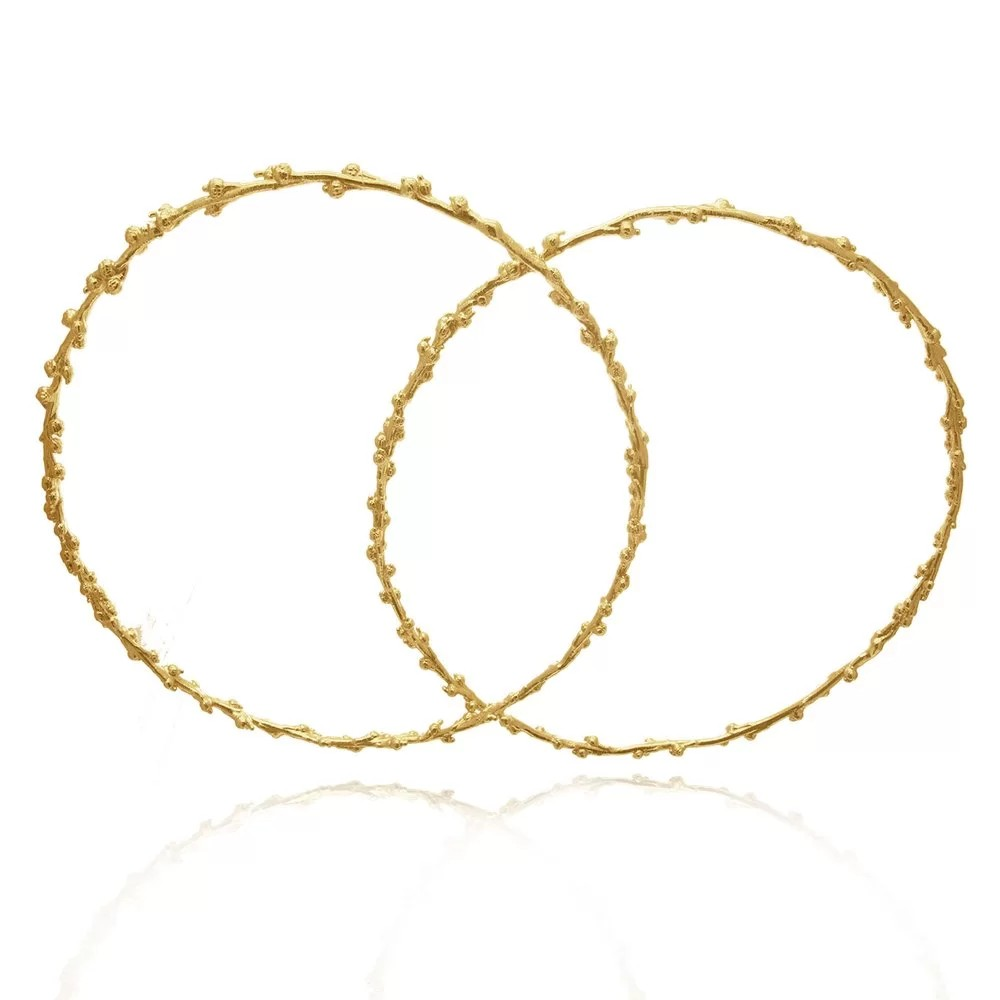 1TA0530-514 [THALLO] Karme 婚禮皇冠 Stefana 圓形，24k 鍍金純銀 #s013b (EU)
