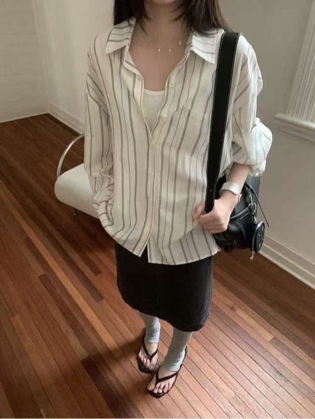 996 別緻知性直條紋襯衫