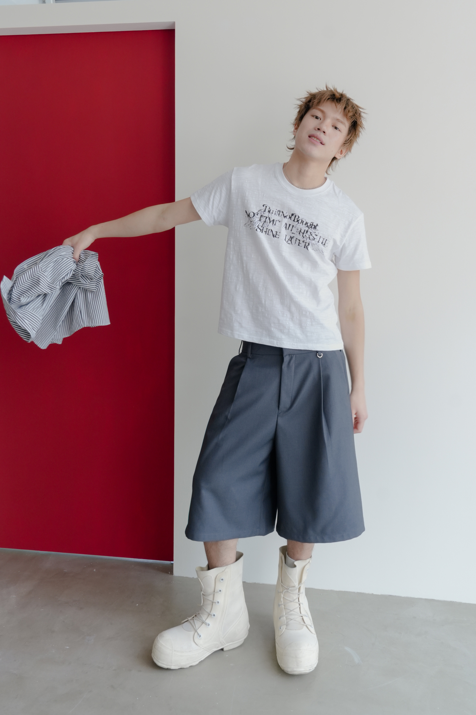 half elastic bermuda slacks #五分褲