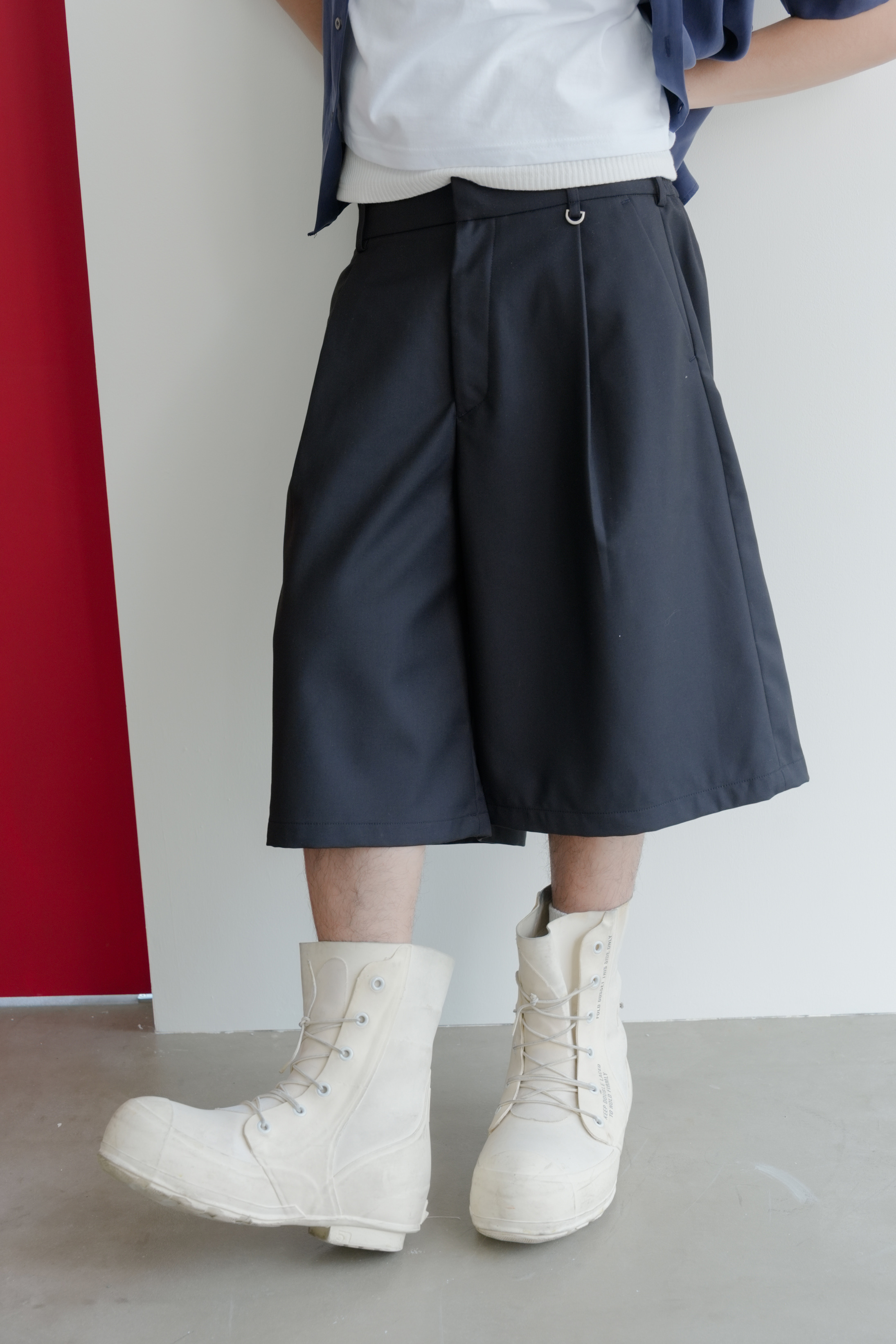 half elastic bermuda slacks #五分褲