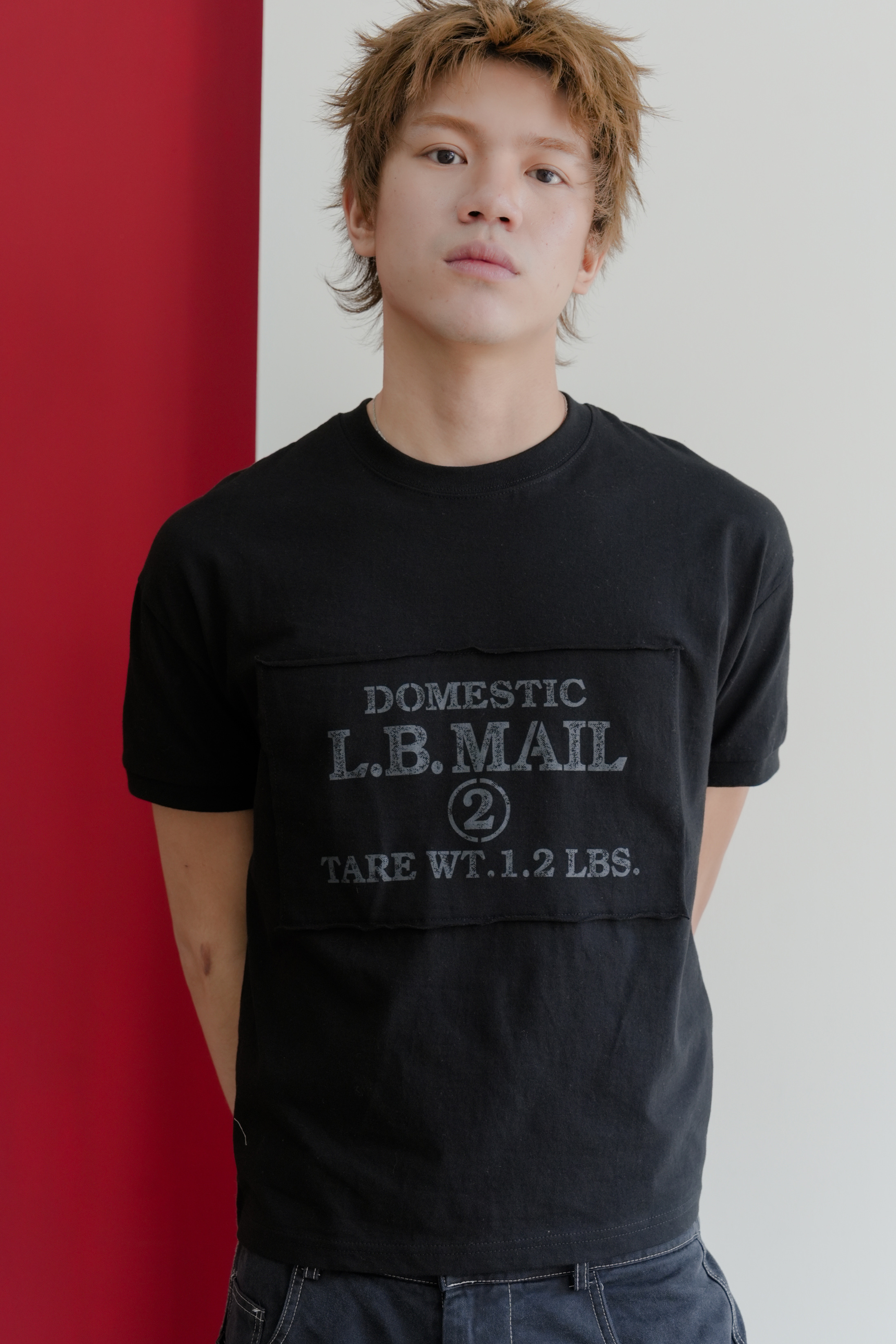 lb printed patch tee #上衣