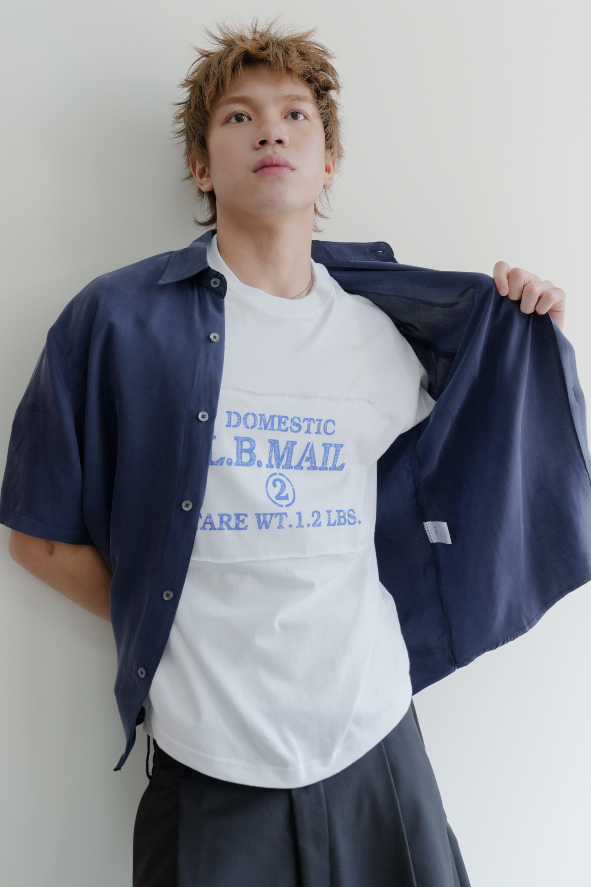 lb printed patch tee #上衣