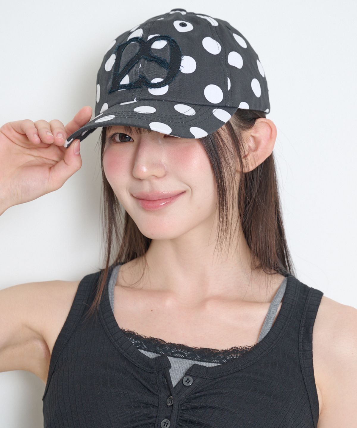 ILLIGO 129 刺繡貼花棒球帽 黑點 24SPACC06BKDT