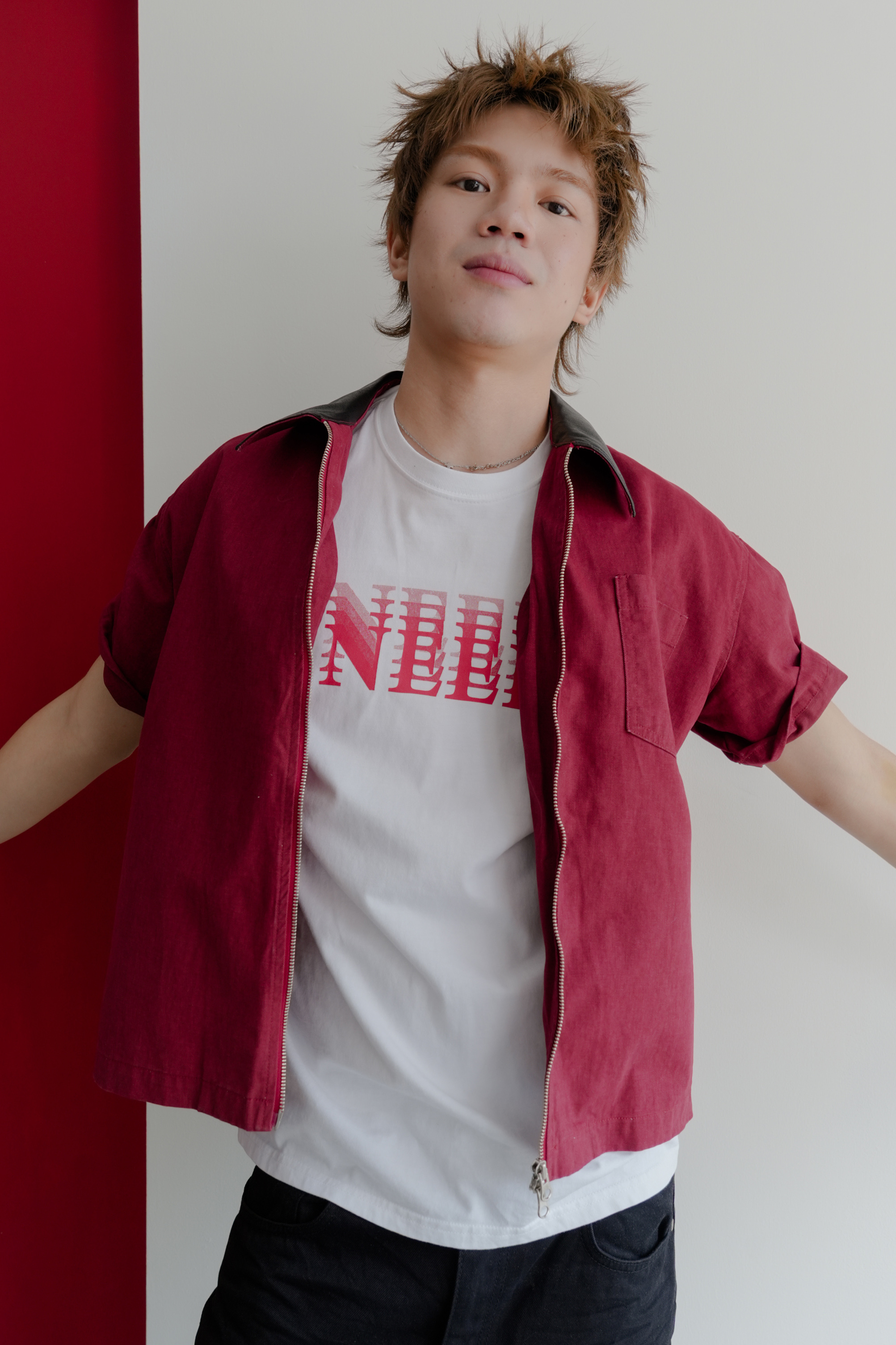 need print tee #上衣