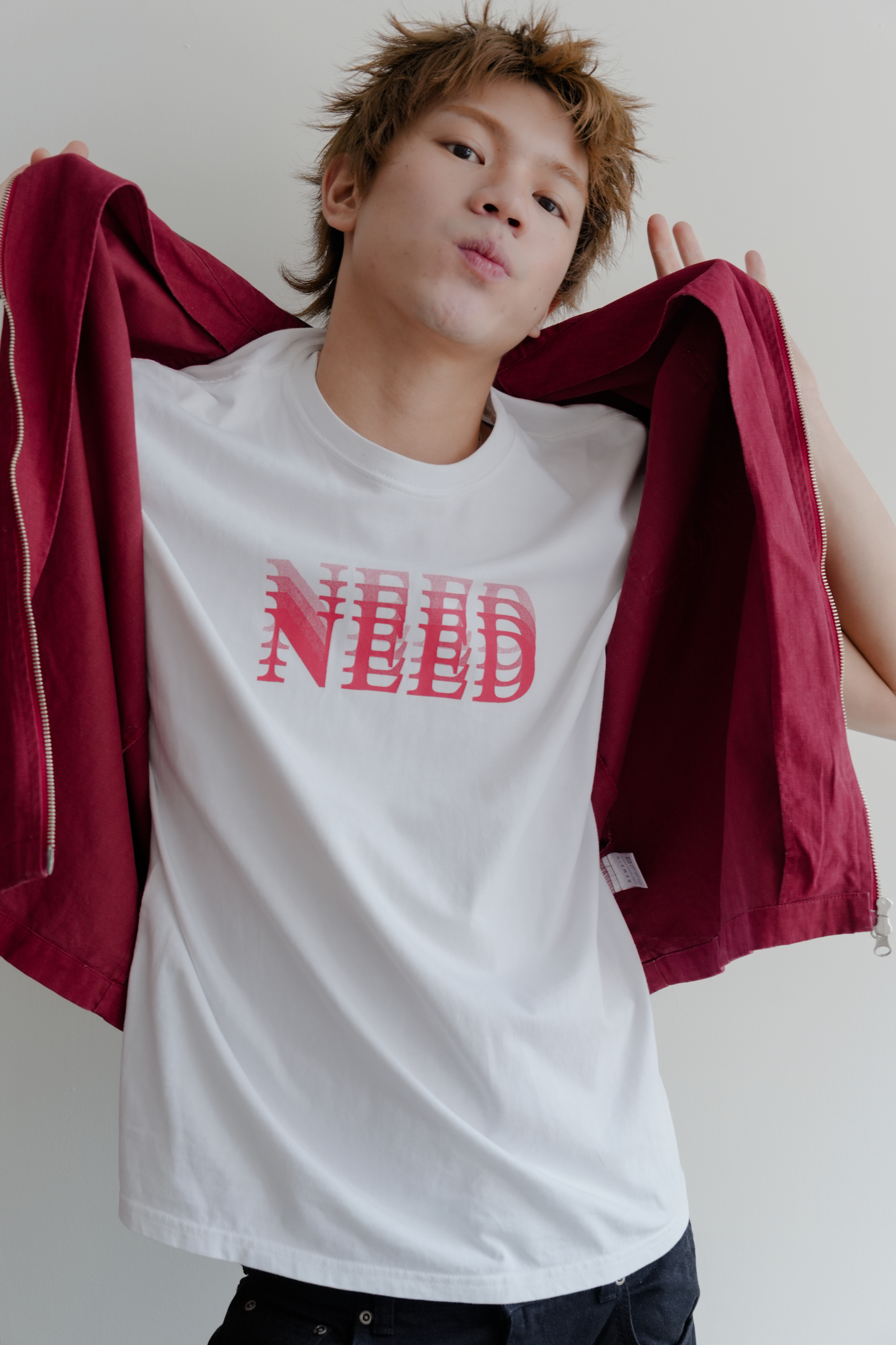 need print tee #上衣