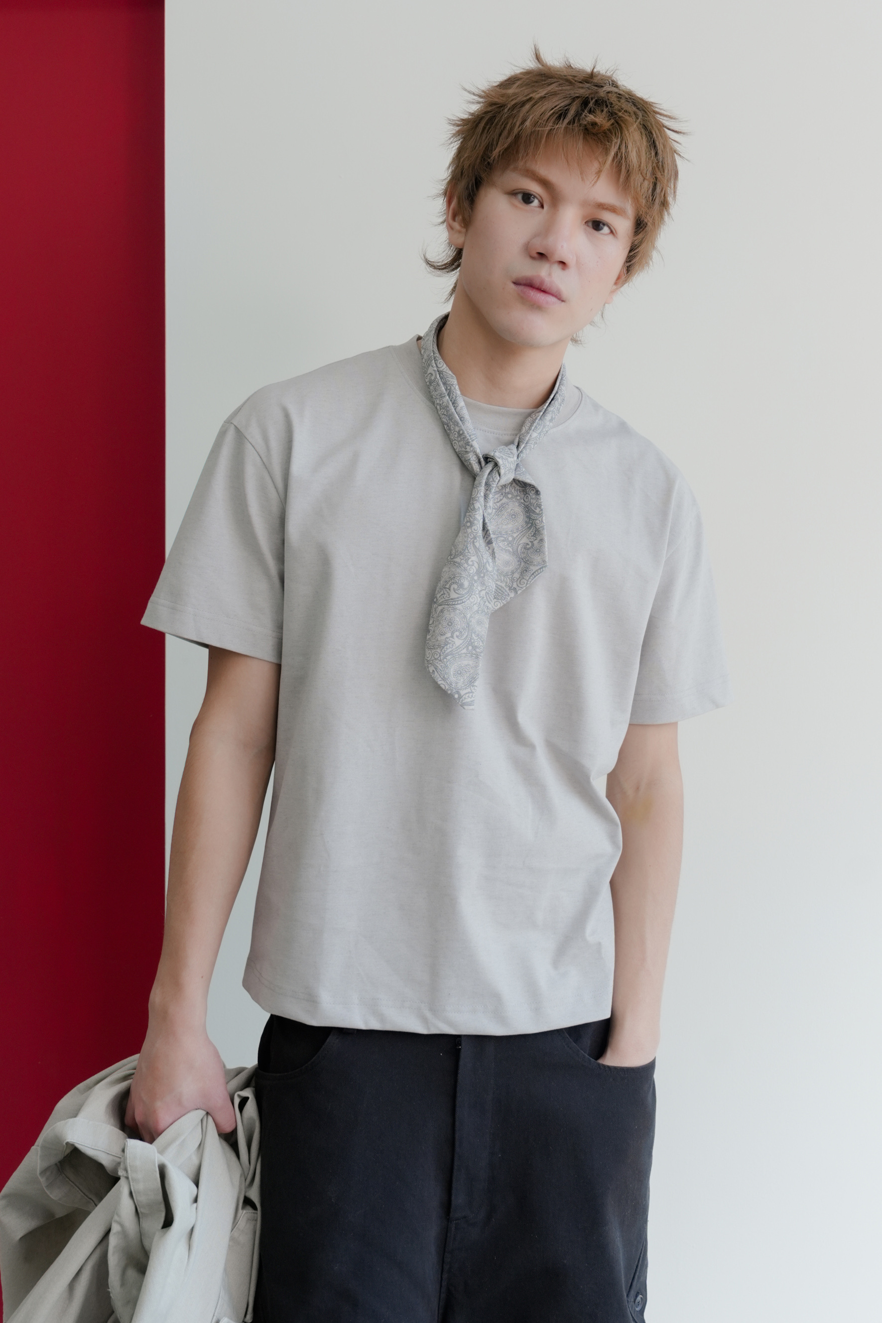paisley scarf print tee #上衣
