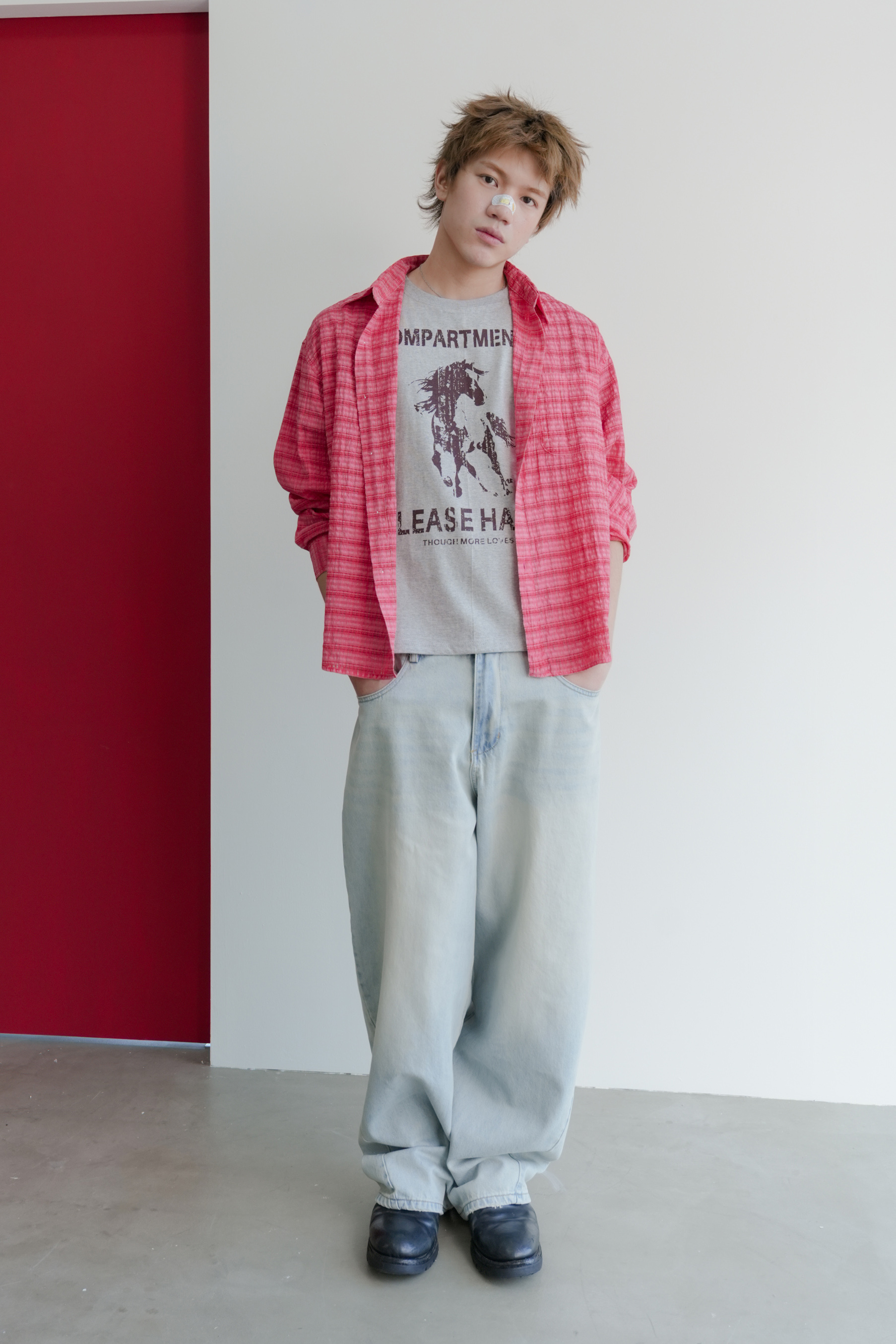 peer pigment crop shirt #襯衫