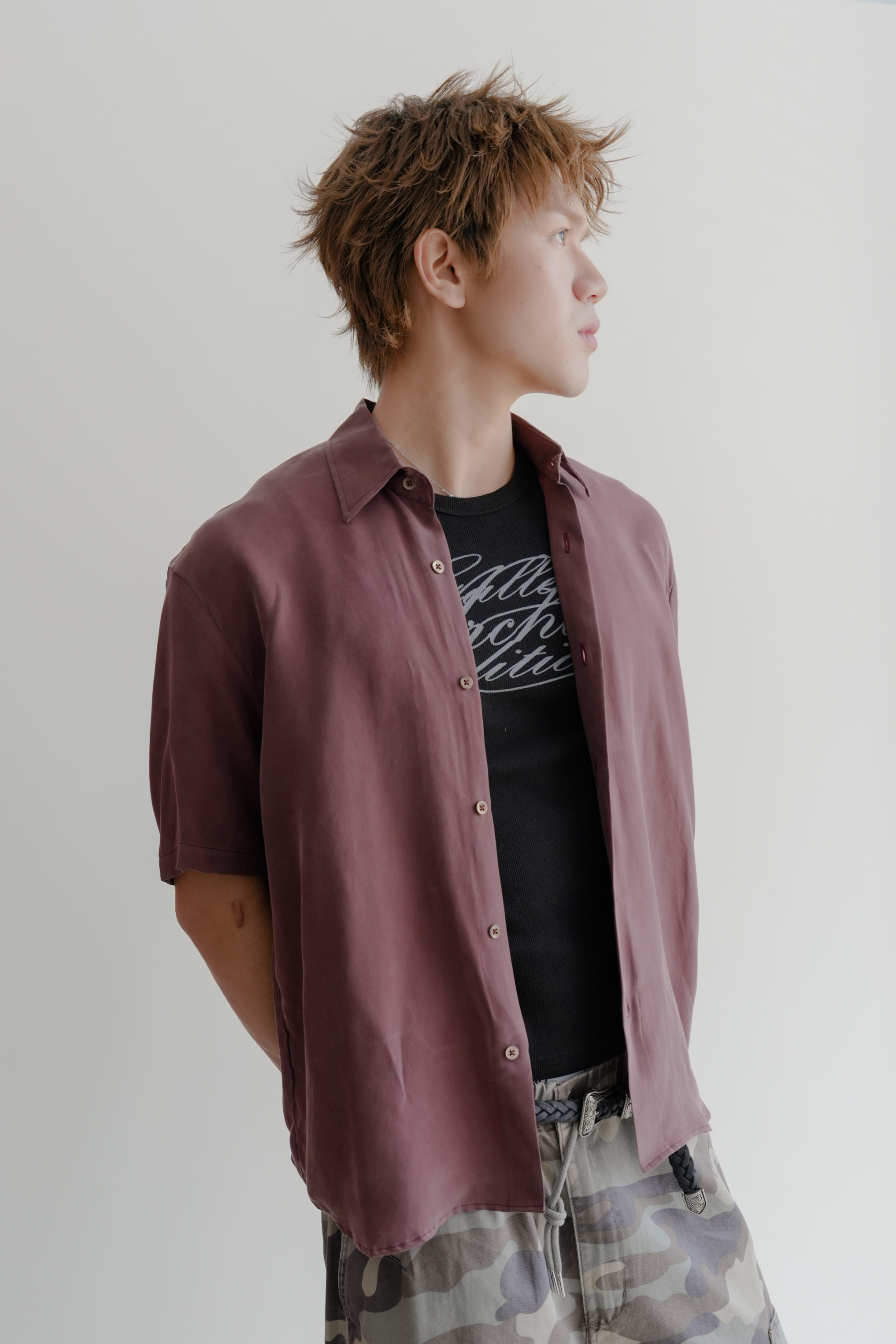 real cupro short sleeve shirt #襯衫