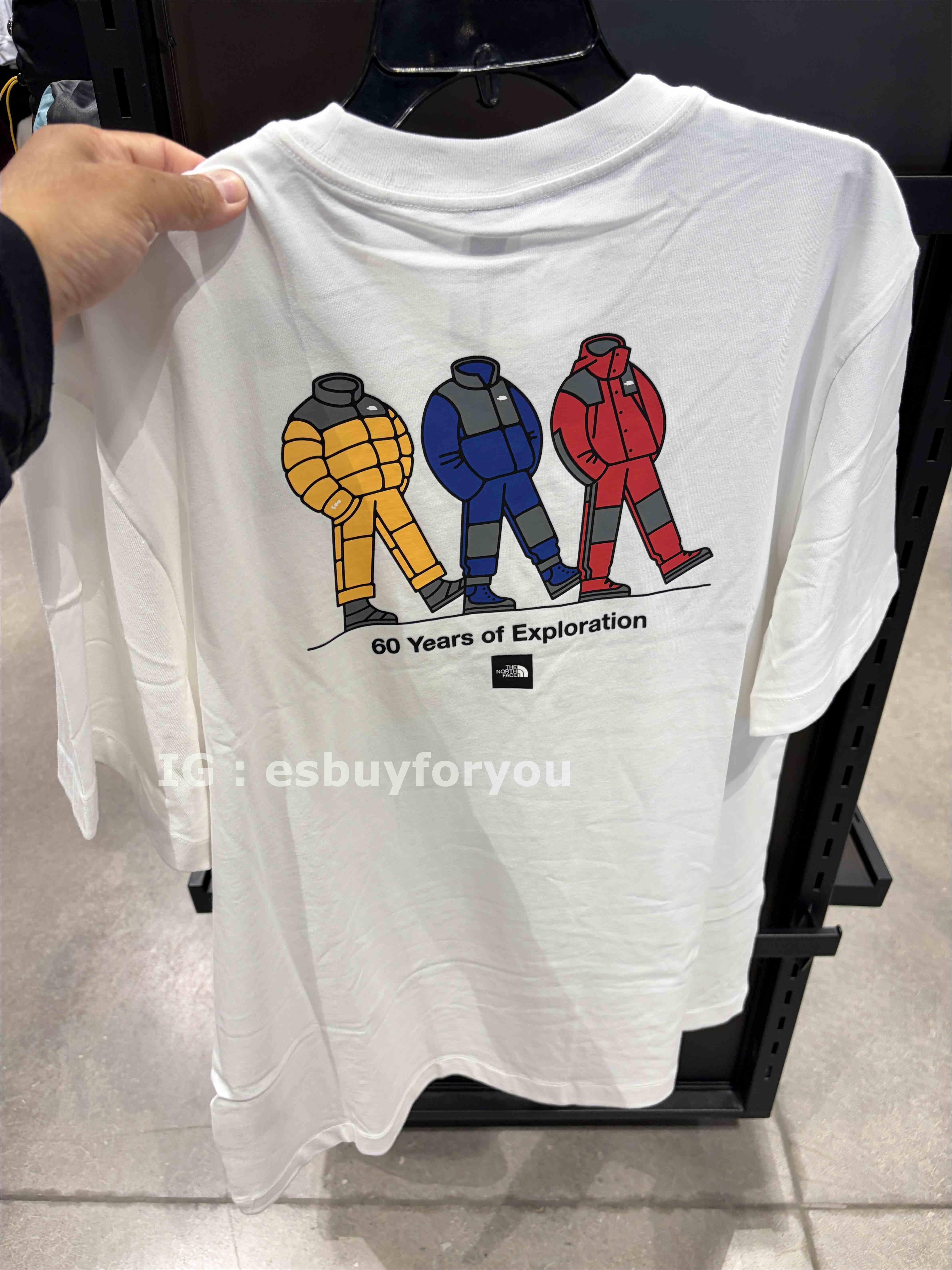 THE NORTH FACE 男款 60周年限定款  ICON造型 小厚磅 正反圖 短TEE  (寬版)