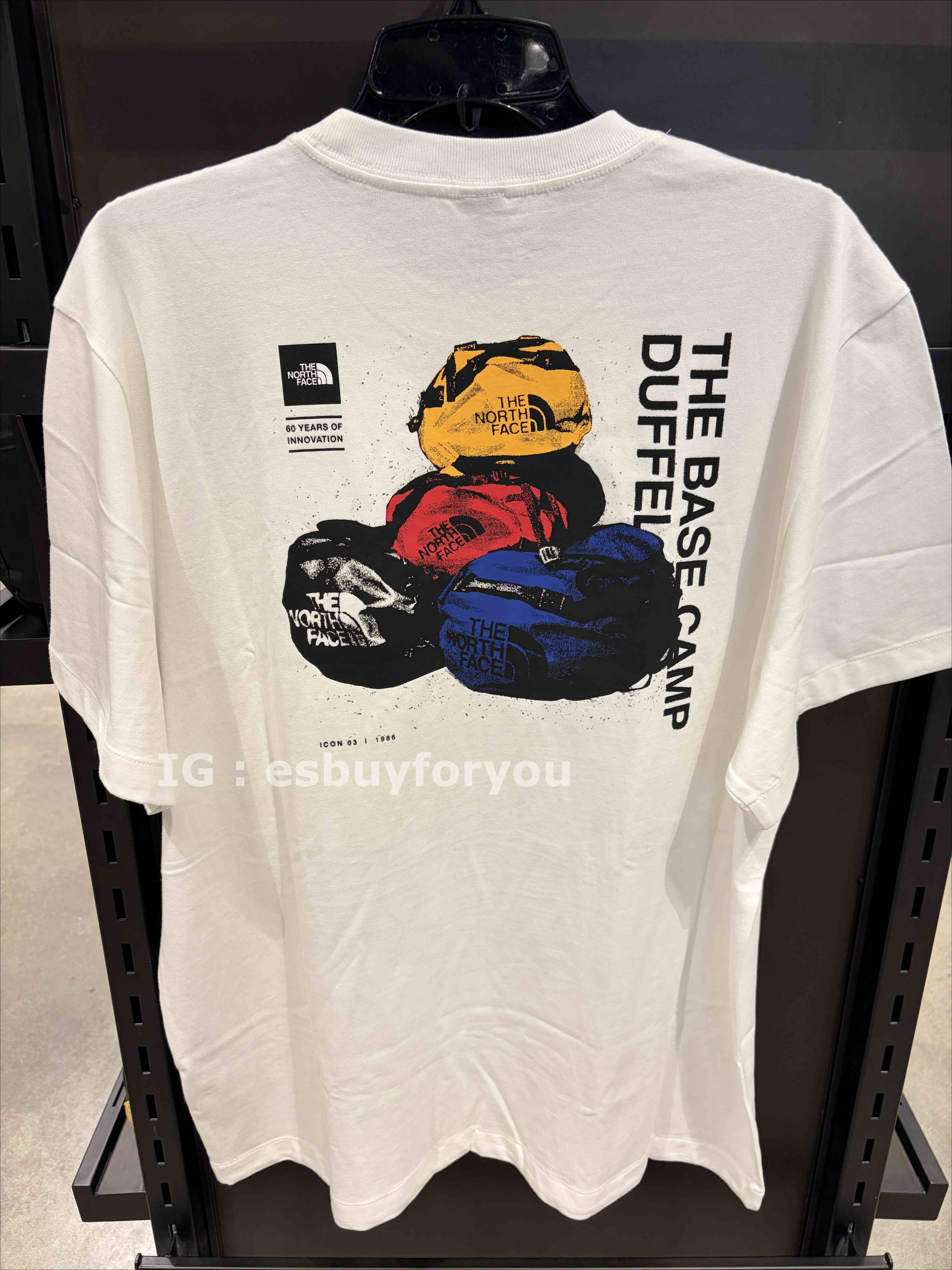 THE NORTH FACE 男款 60周年限定款  ICON造型 小厚磅 正反圖 短TEE  (寬版)