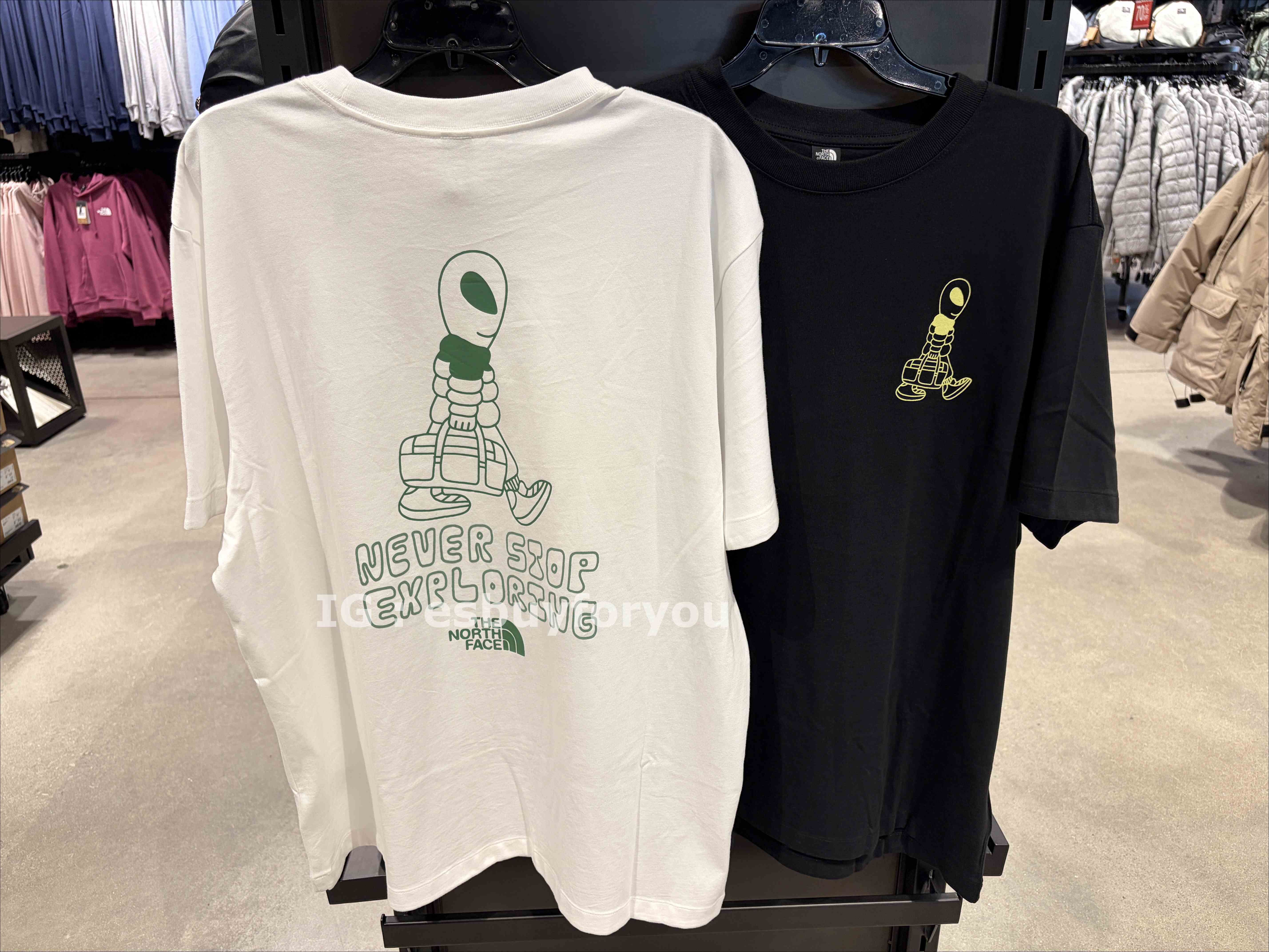THE NORTH FACE 男款 外星人 小厚磅 正反圖案 短TEE (2色) (寬版)