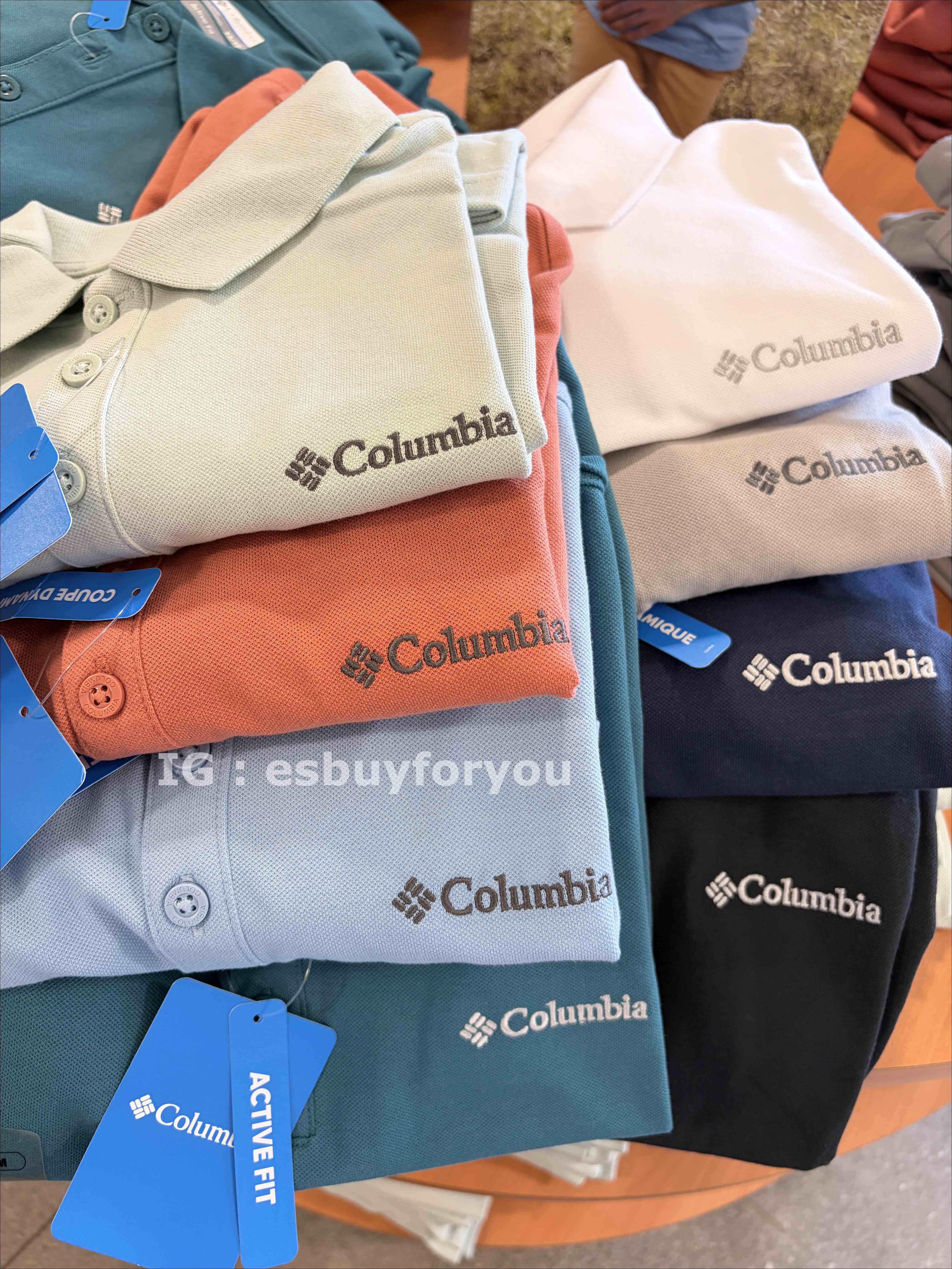 Columbia 男大人 刺繡標誌 網眼材質 Polo衫 (8色)