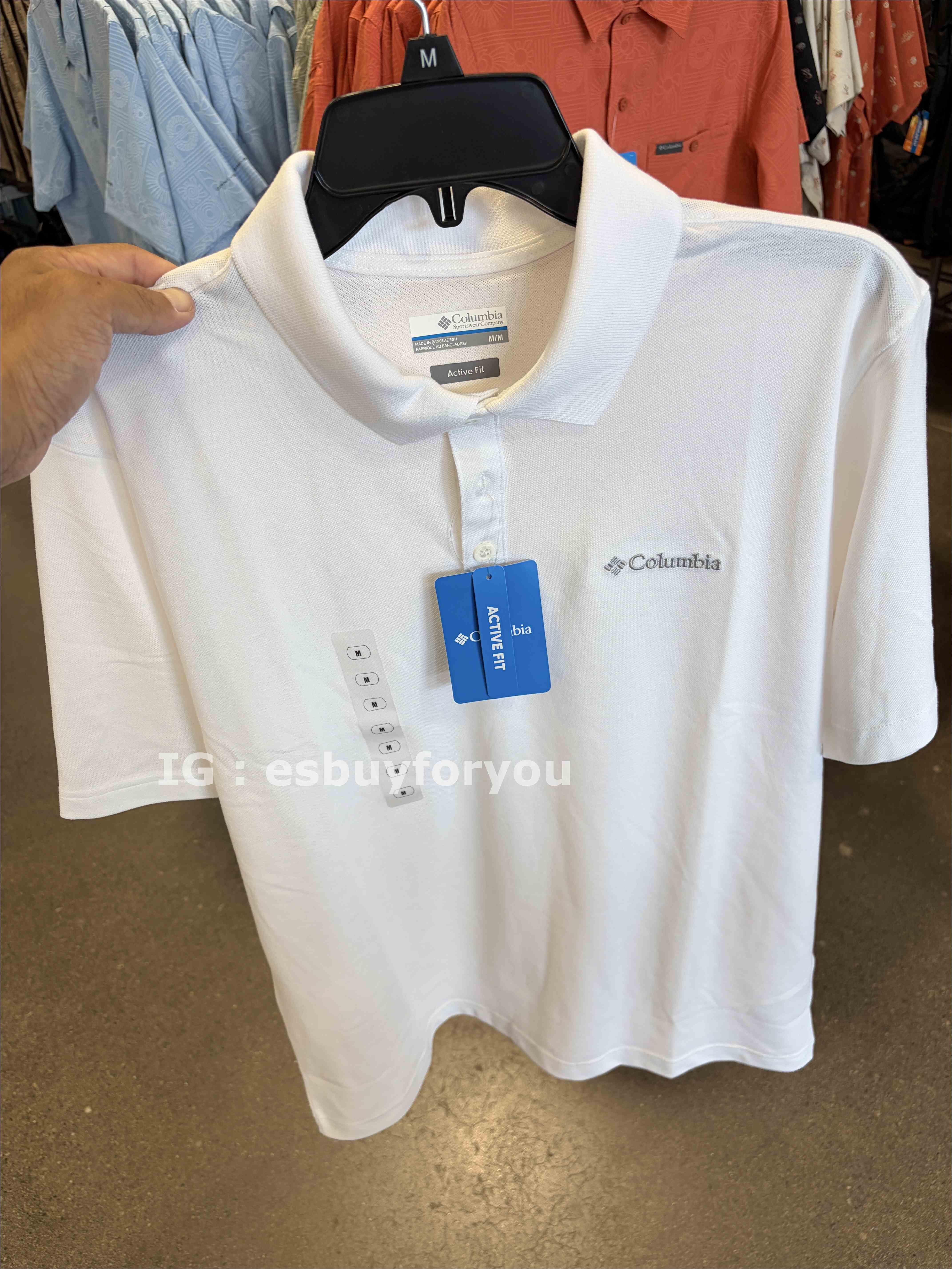 Columbia 男大人 刺繡標誌 網眼材質 Polo衫 (8色)