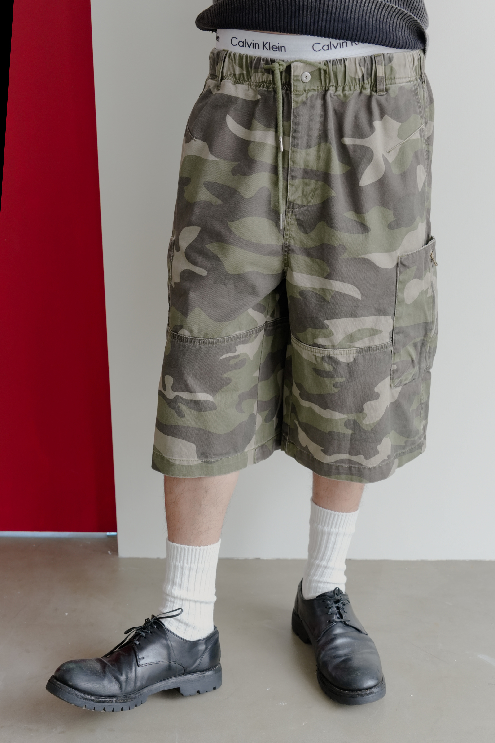 zipper cargo bermuda  #五分褲