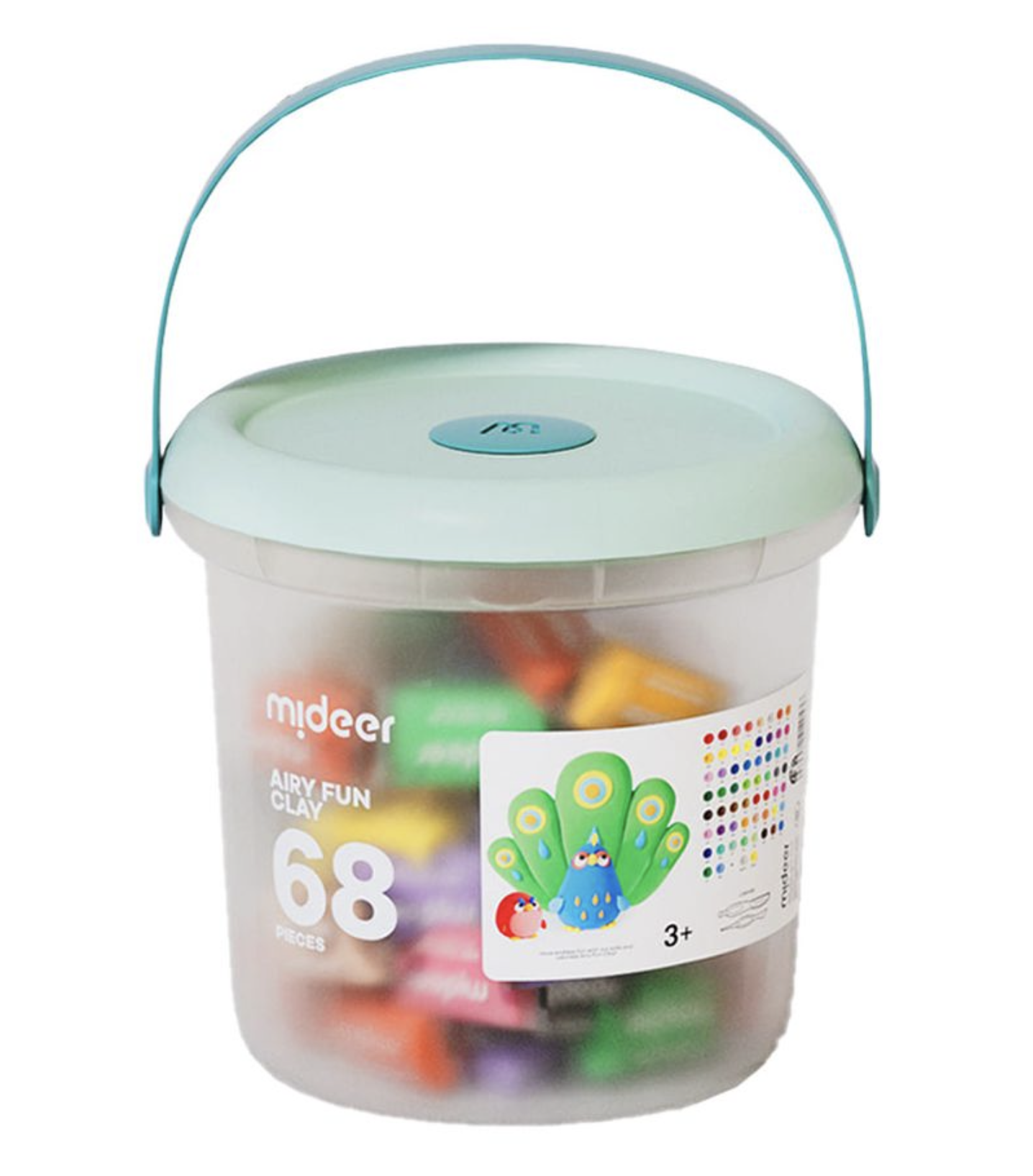 MiDeer桶裝無毒輕黏土 68色