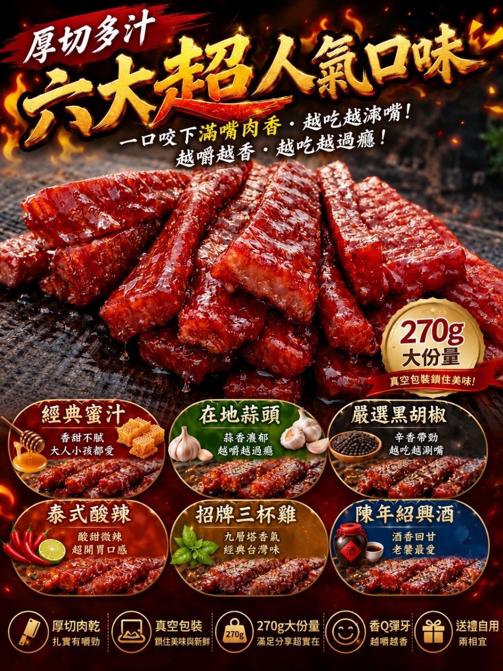厚到不像肉乾的肉乾270g
