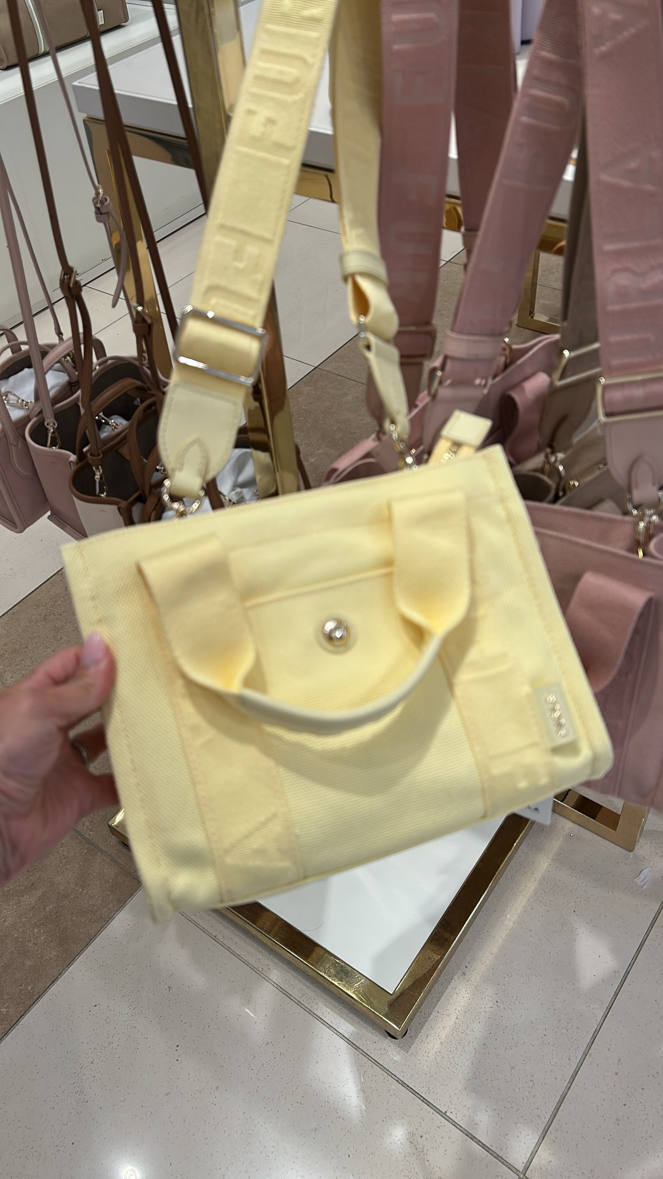 OBS489 Furla Mini Canvas Tote 25x18 cm