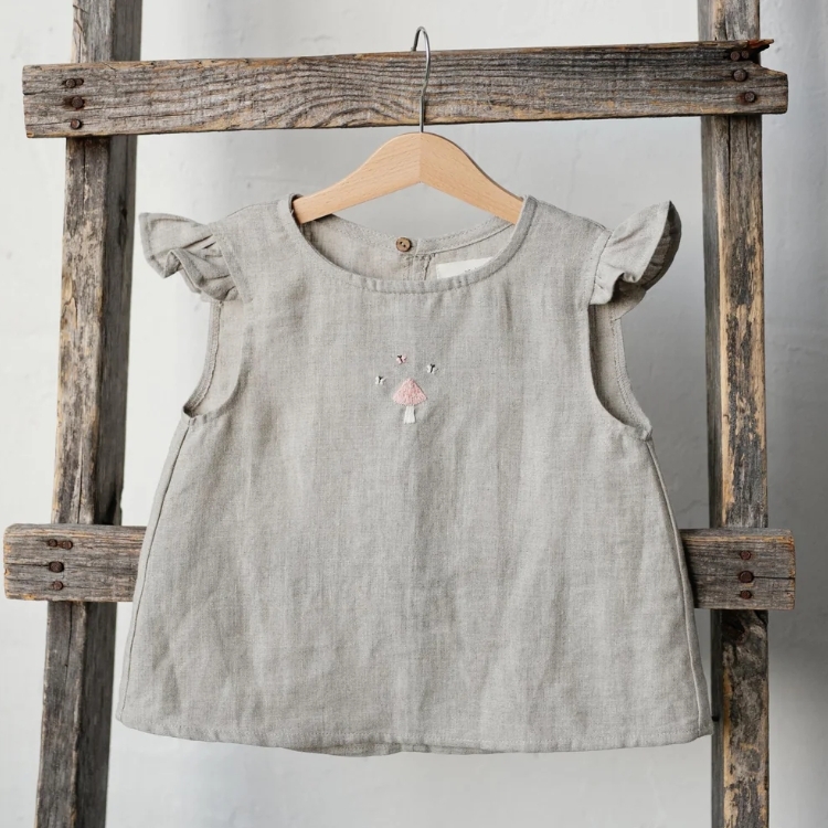 (預購)ALL THE BEAUTIFUL LINEN 氣質壓褶翅膀上衣 SHIRT WITH WINGS (NEW)