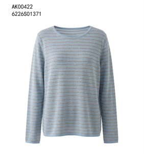 0612AT27-ANOTHERSZHK-APPAREL-慵懶風細條紋長袖針織衫（A-B27）
