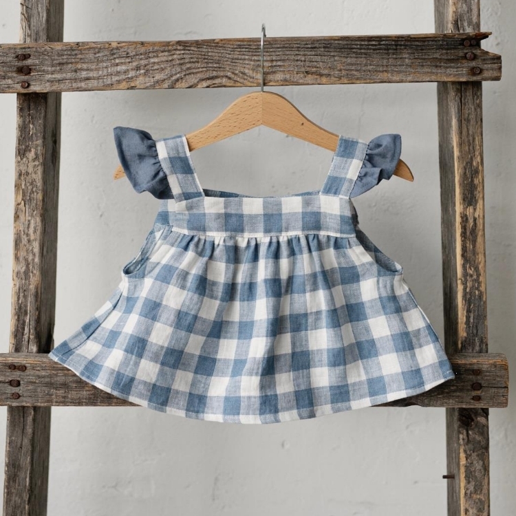(預購) ALL THE BEAUTIFUL LINEN 跳色飄袖水手上衣 SAILOR RETRO SHIRT