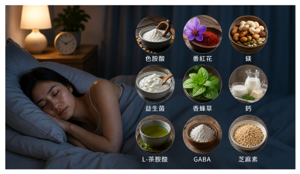 GABA、色胺酸、芝麻素等失眠營養素評比