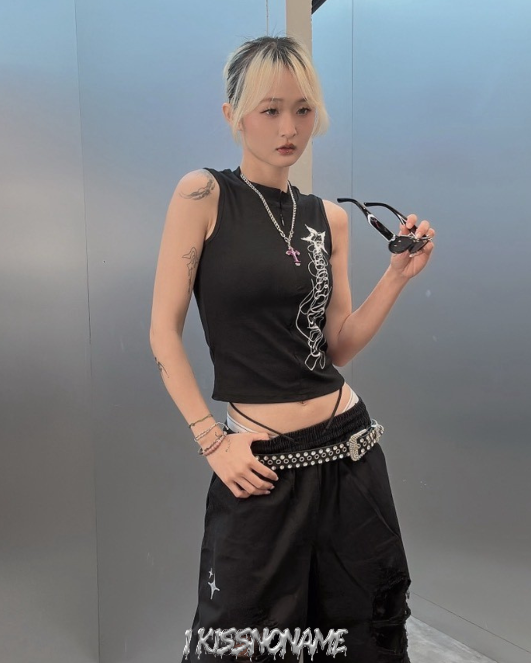 美式字母背心
